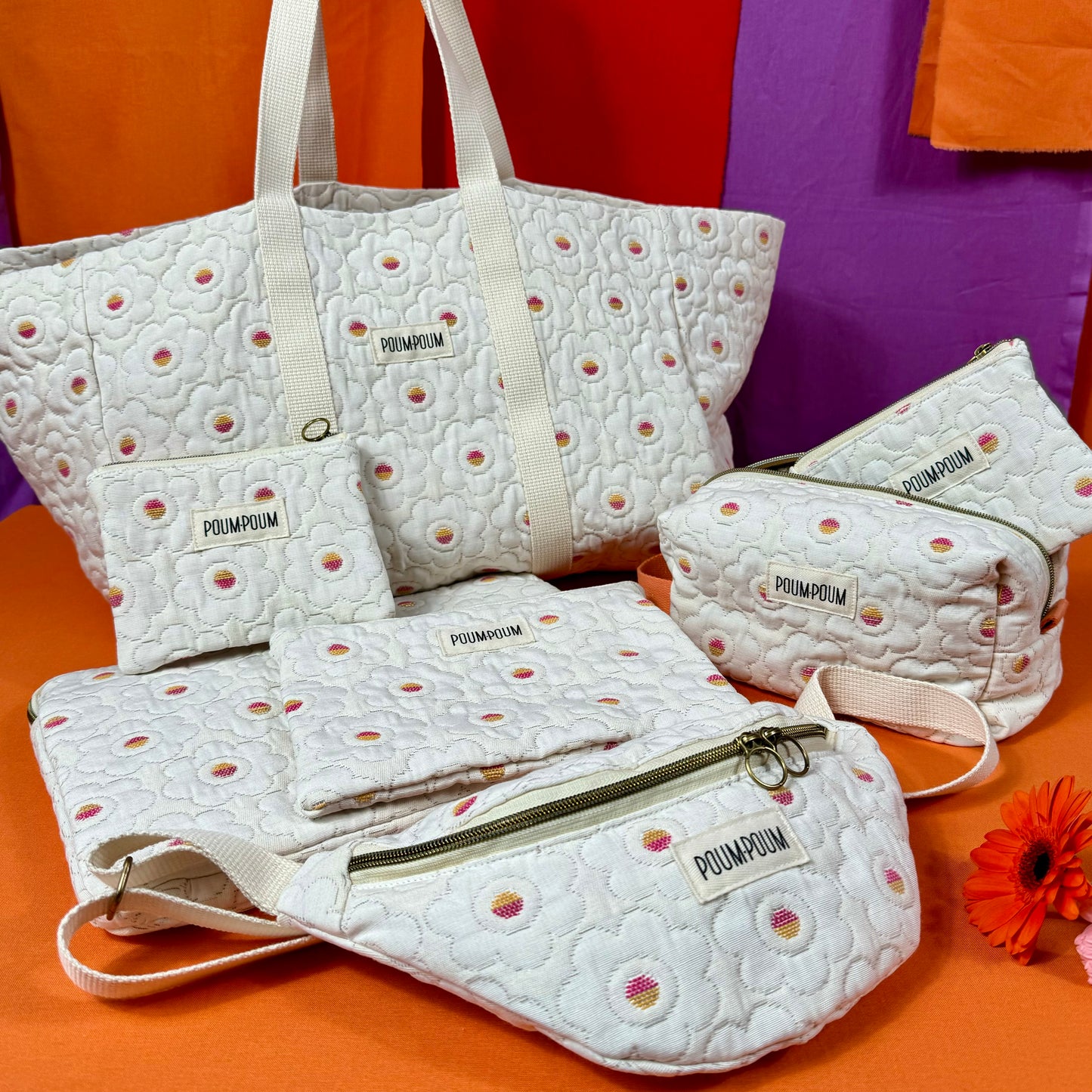 Sac banane - Marguerite blanche