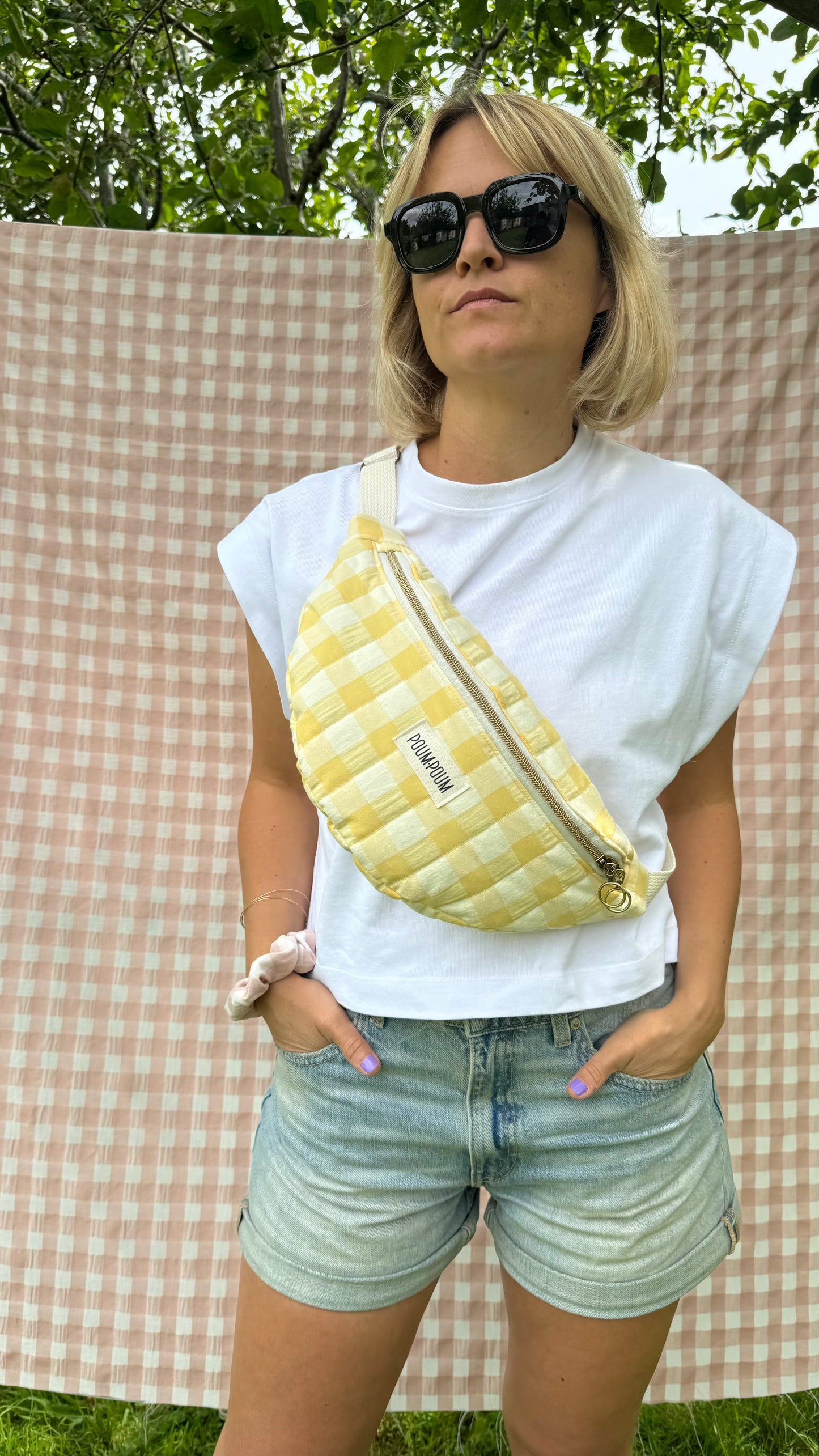 Sac banane - Vichy jaune