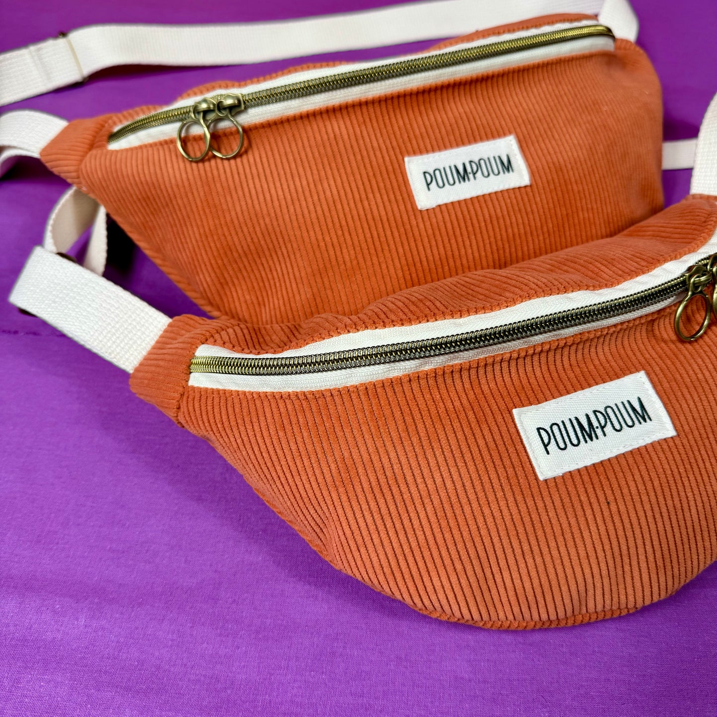 Sac banane - Velours orange