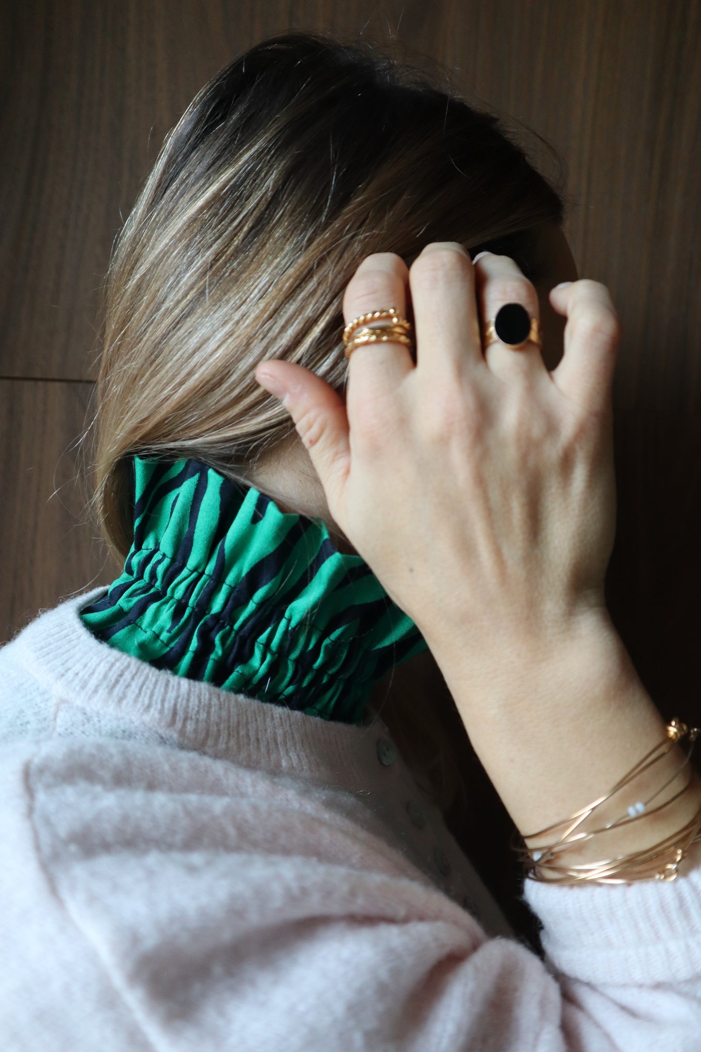 Le col amovible - Zèbre vert