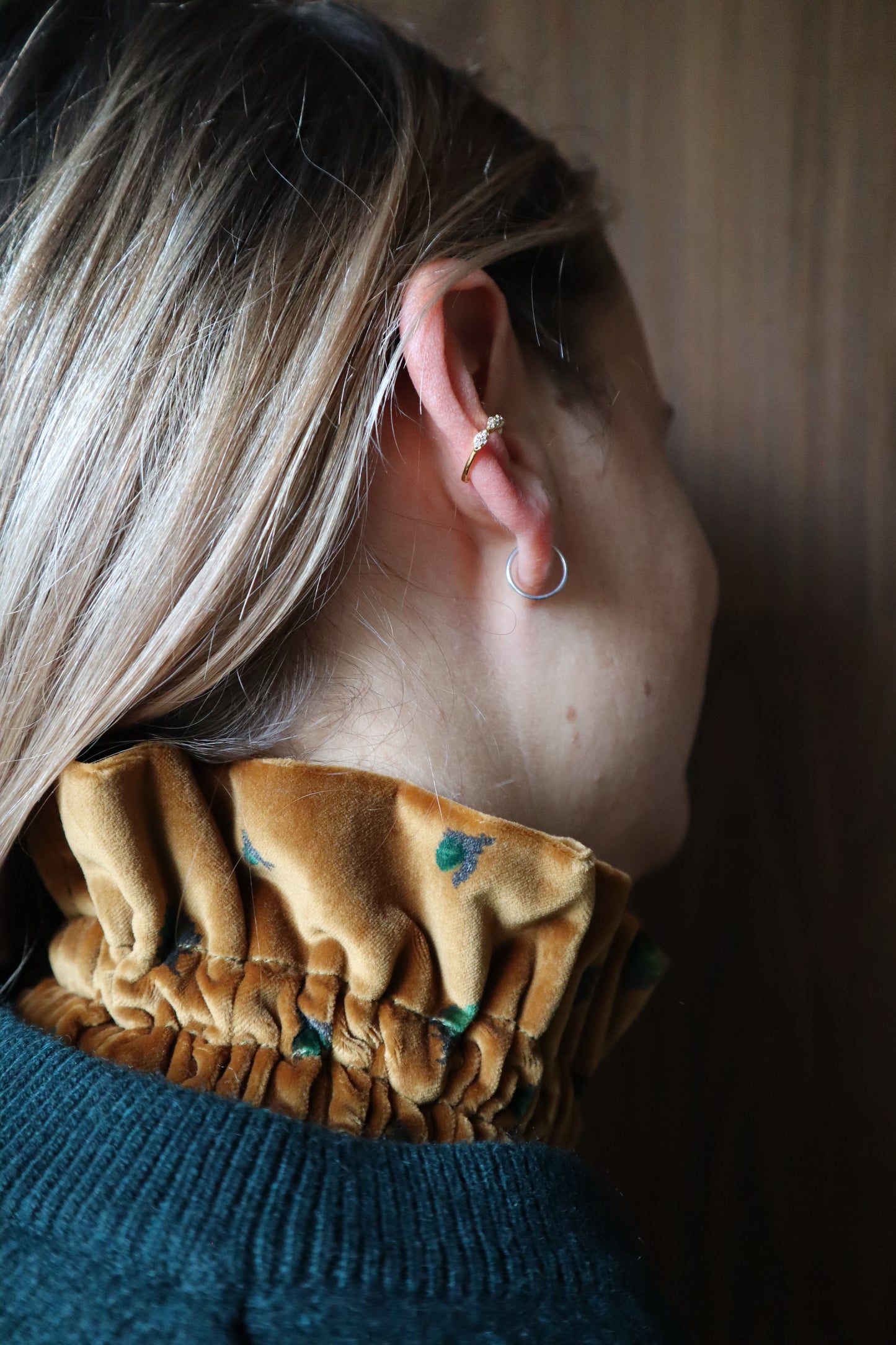 Le col amovible - Velours vintage - Pièce unique !