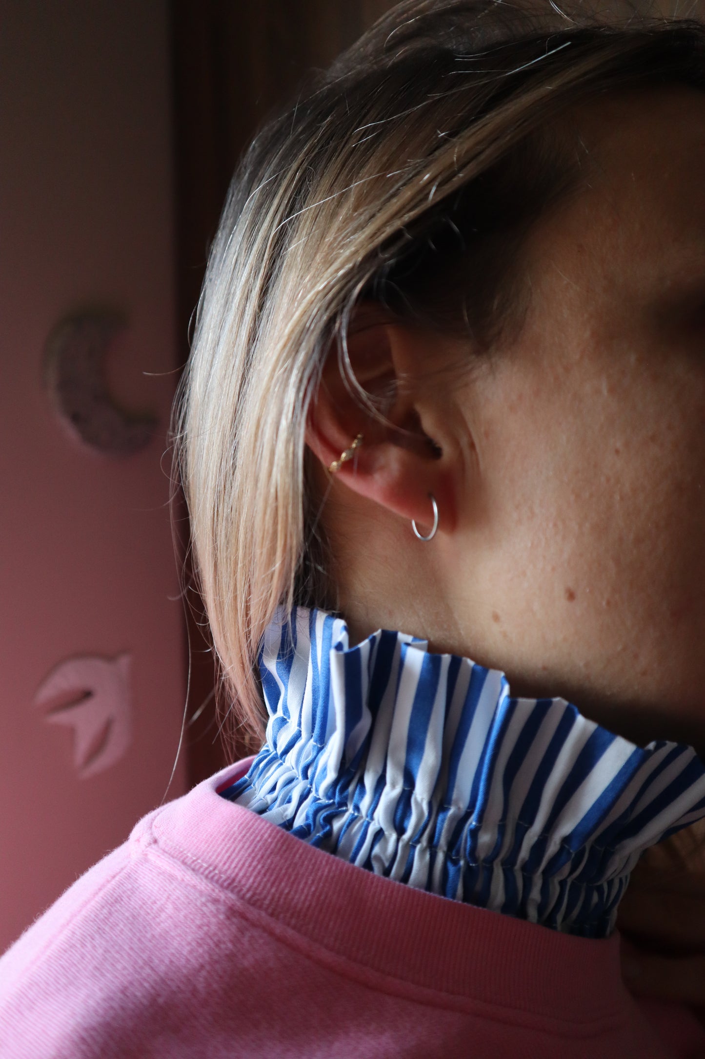 Le col amovible - Rayure bleu