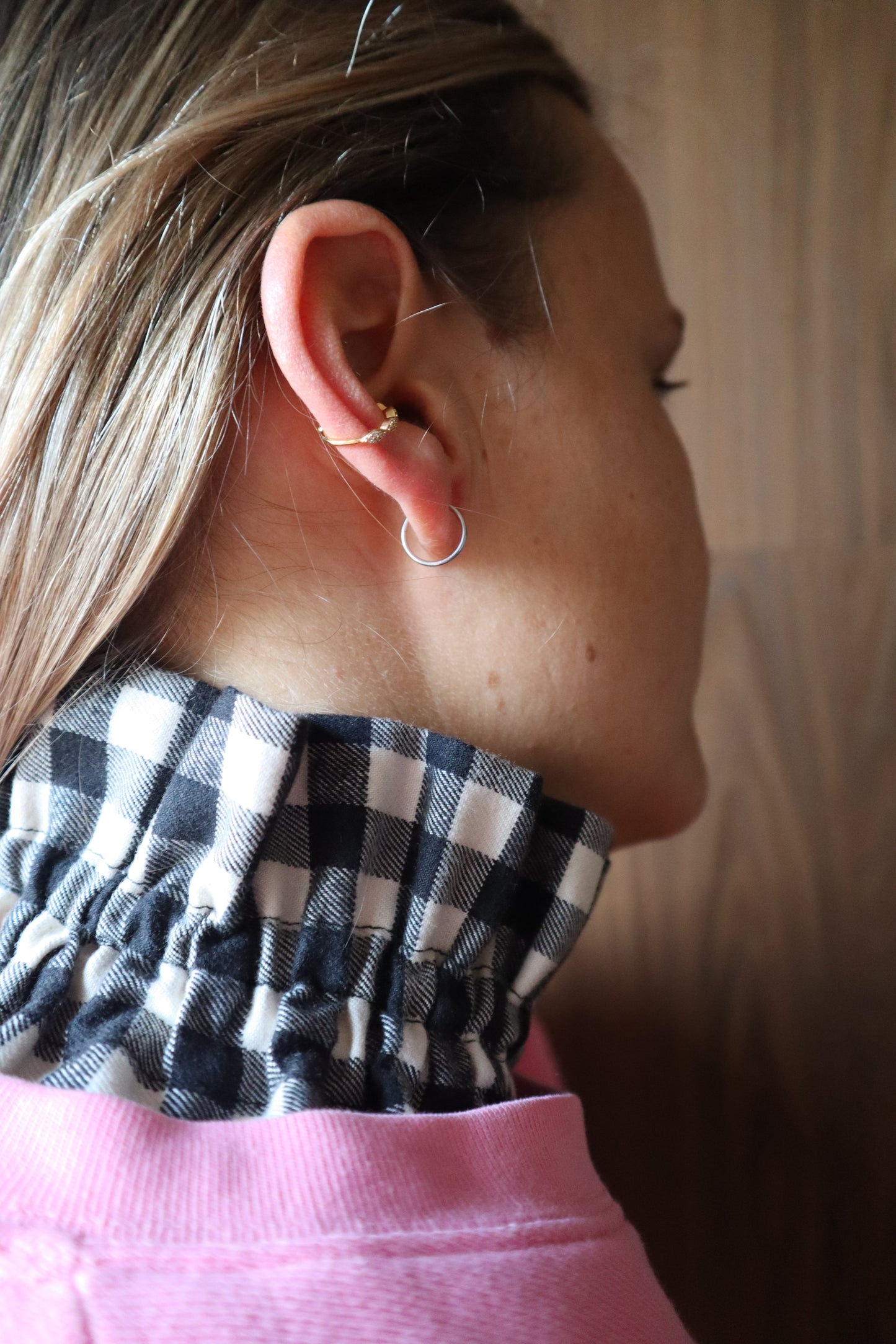 Le col amovible - Vichy noir & blanc