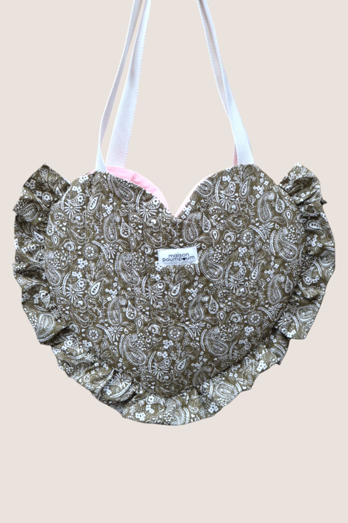 Totebag coeur - Bandana kaki