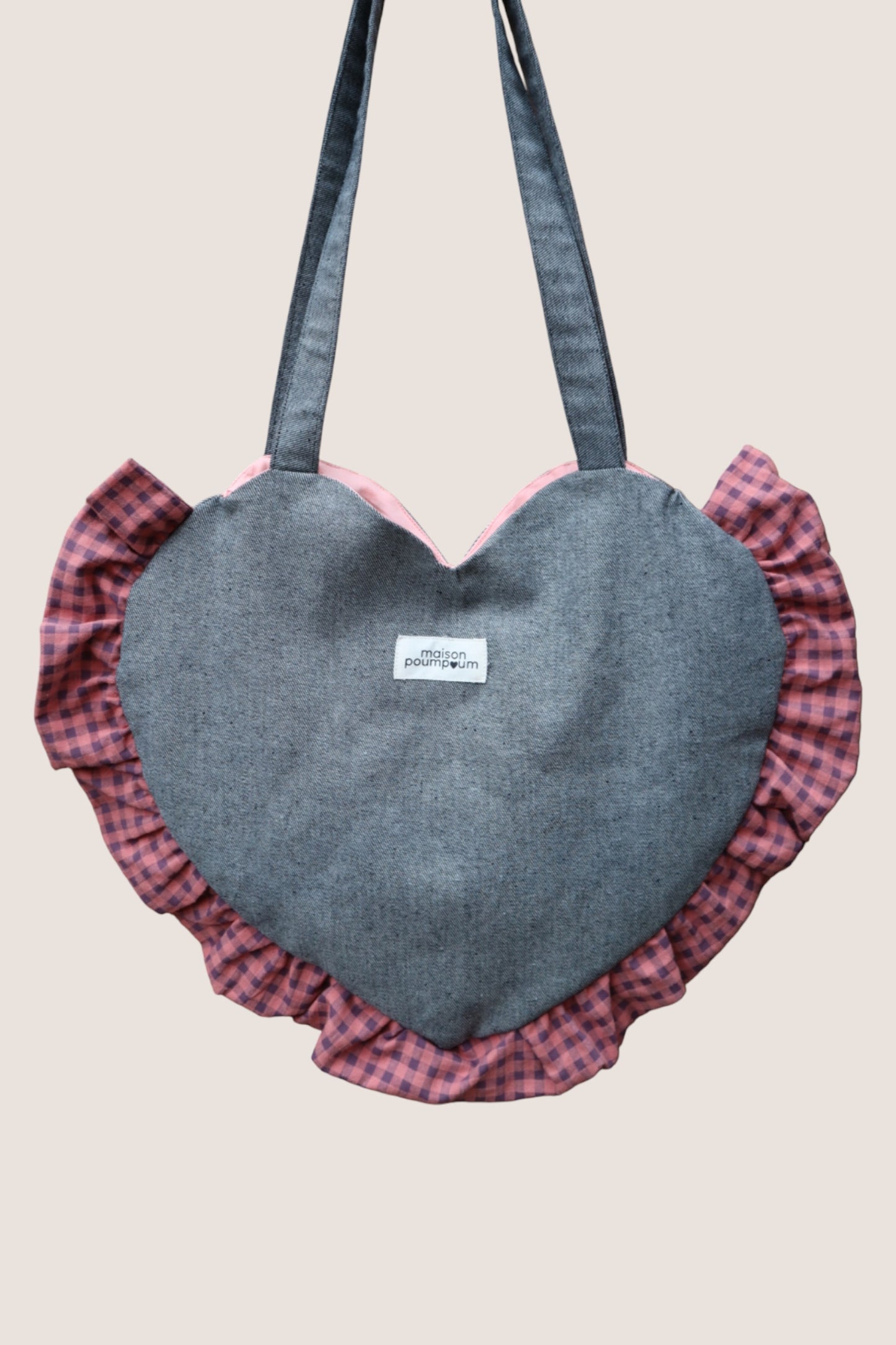 Totebag coeur - Jean et vichy