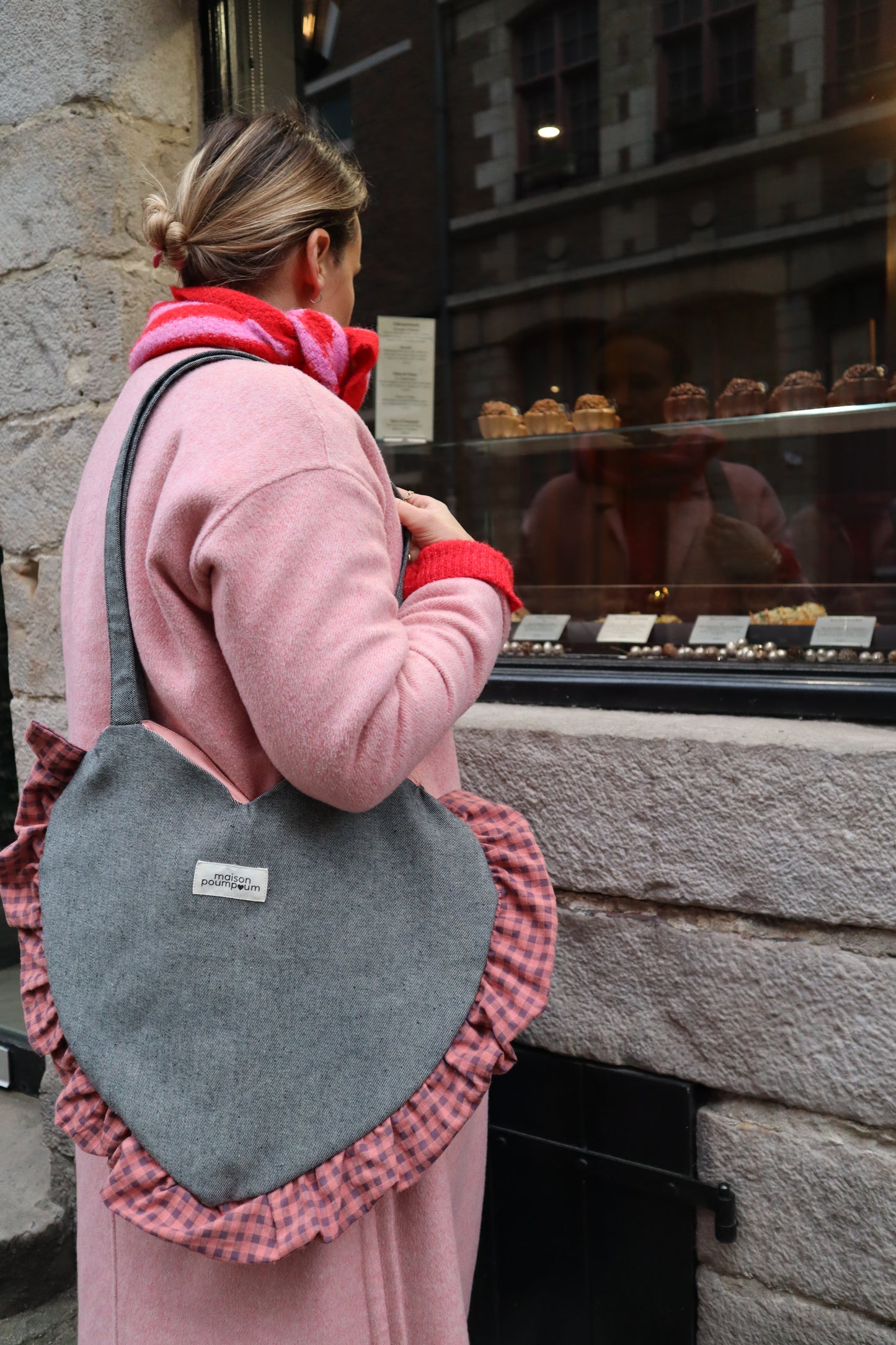 Totebag coeur - Jean et vichy