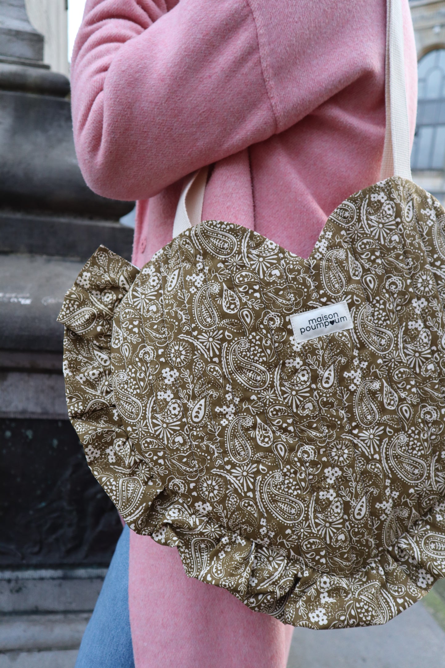 Totebag coeur - Bandana kaki