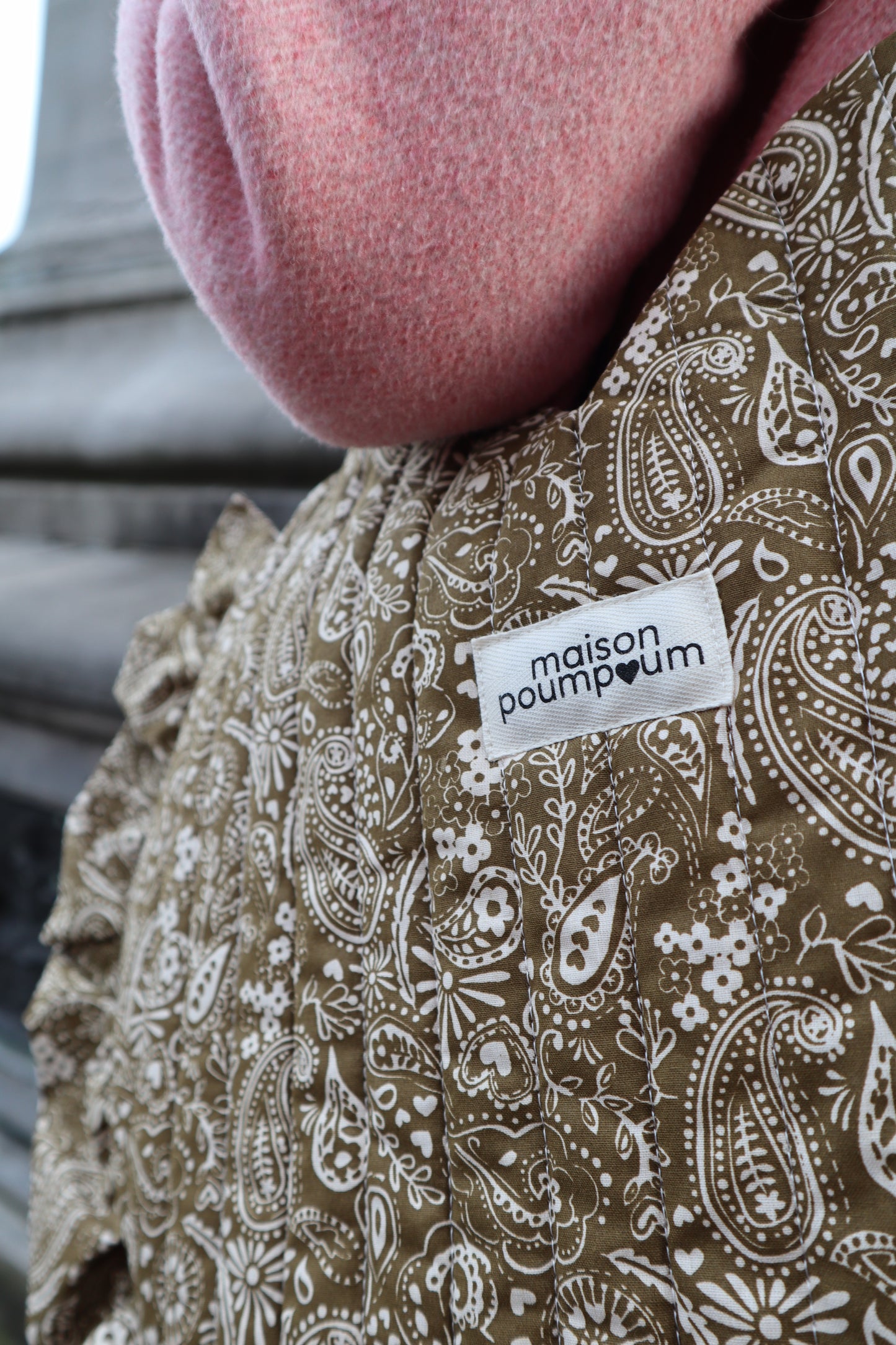 Totebag coeur - Bandana kaki