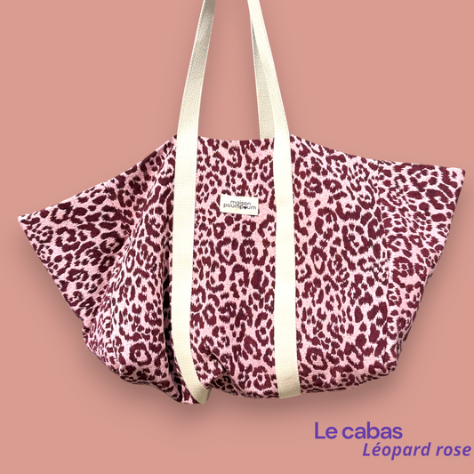 SAC CABAS - Léopard rose