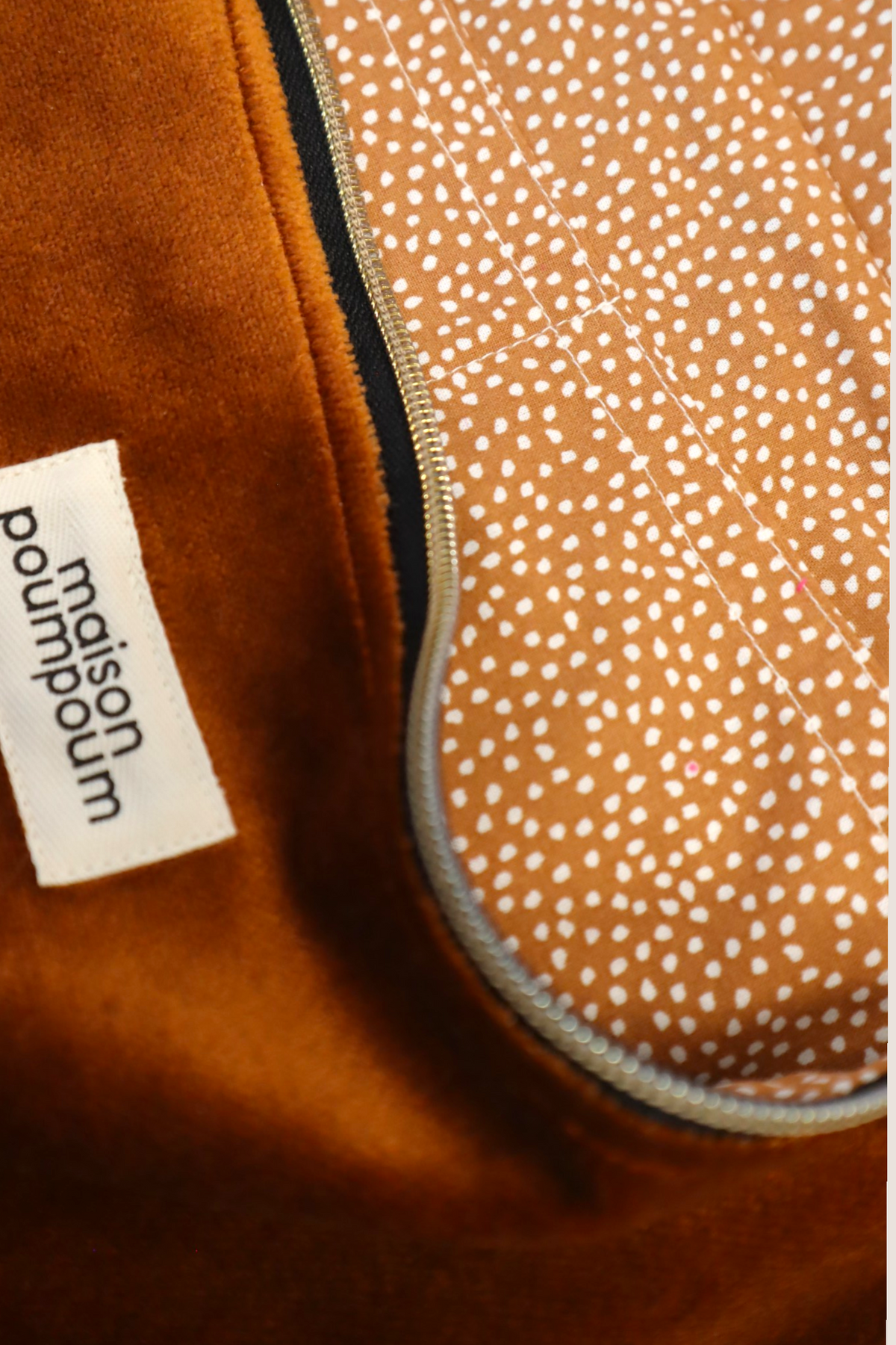 Sac banane - Velours cognac