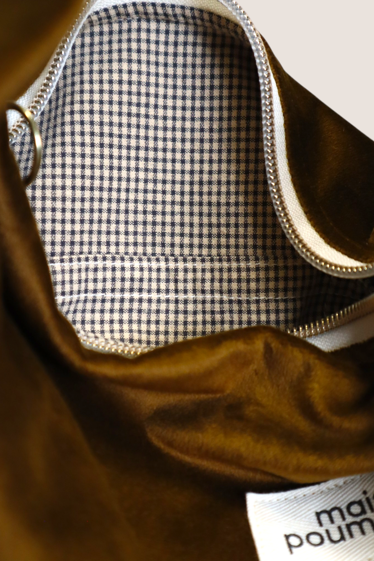 Sac Demi Lune - Velours bronze