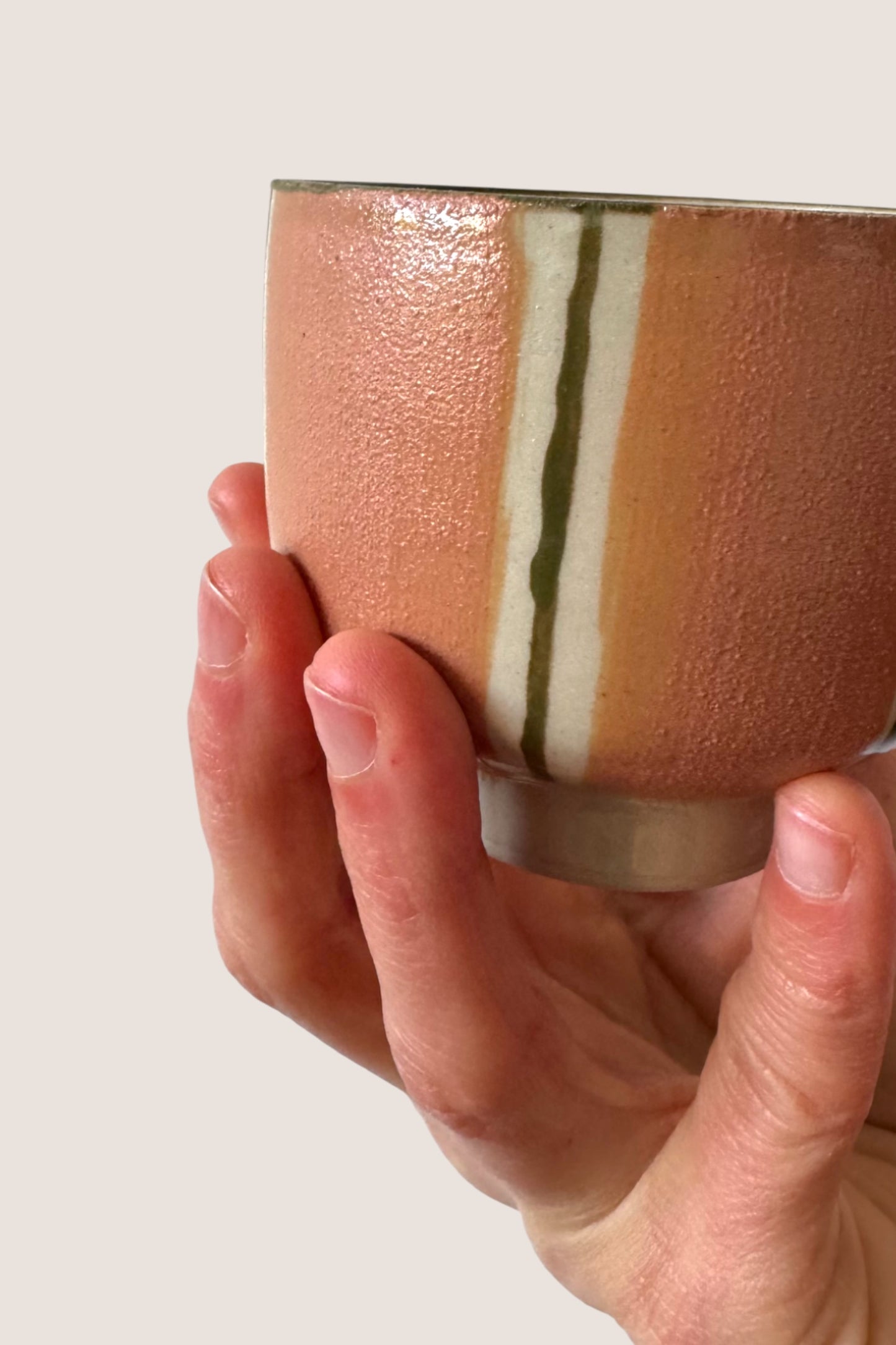 Tasse défaut - rayure terracota - Collab Maison PoumPoum x 1100 degrés