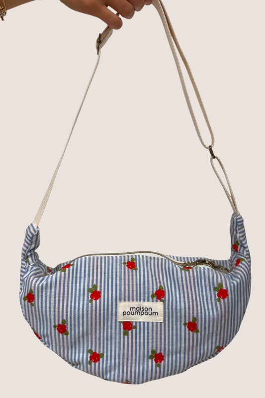 sac banane demi lune rayure fleurie maison poumpoum 