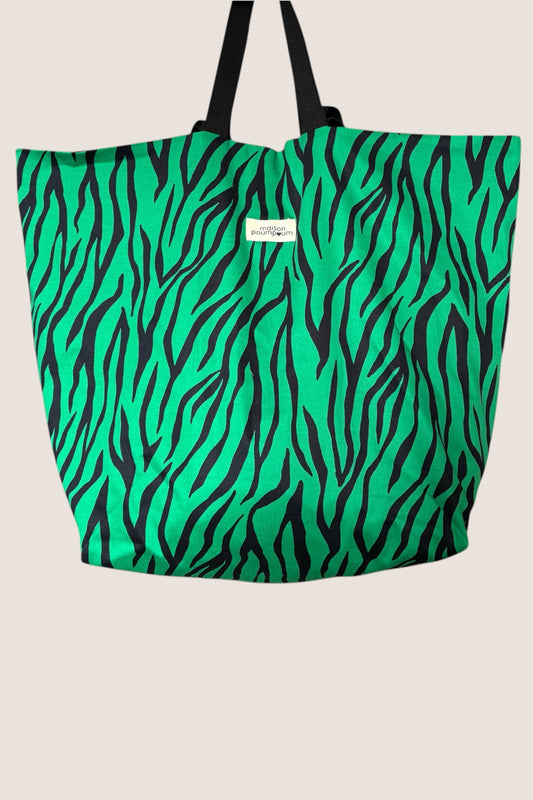 Maxi Cabas de Plage Zebre Vert
