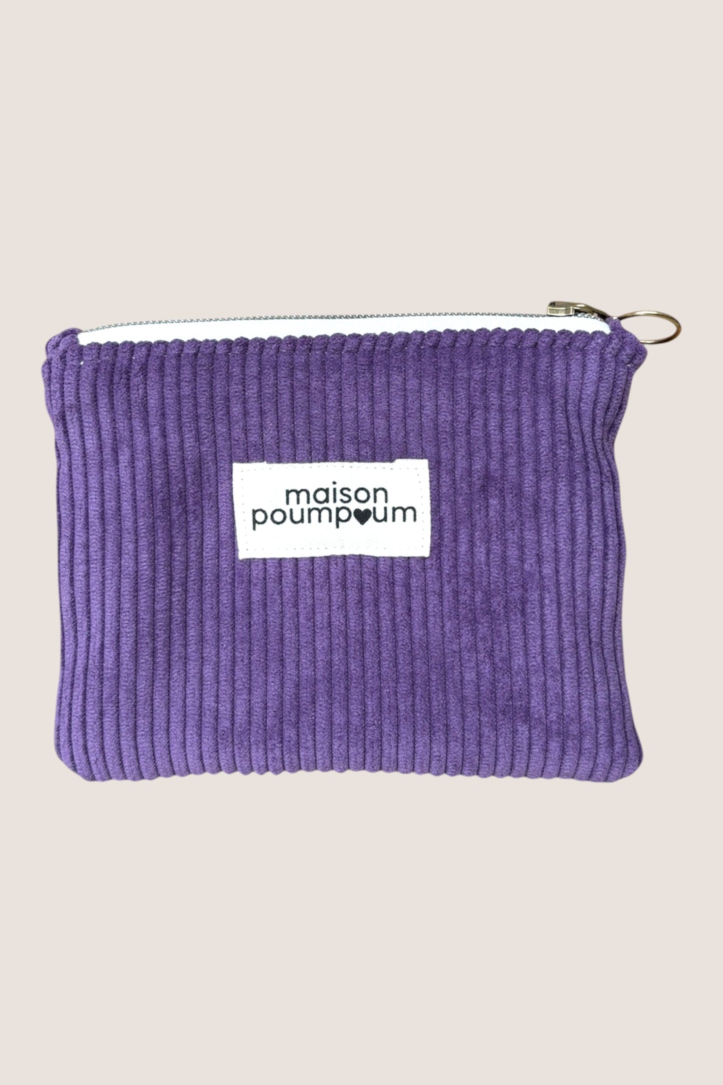 Pochette velours violet - maison poumpoum