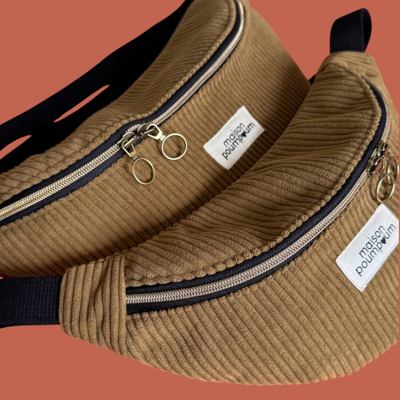 SAC BANANE VELOURS CAMEL MINI MIDI