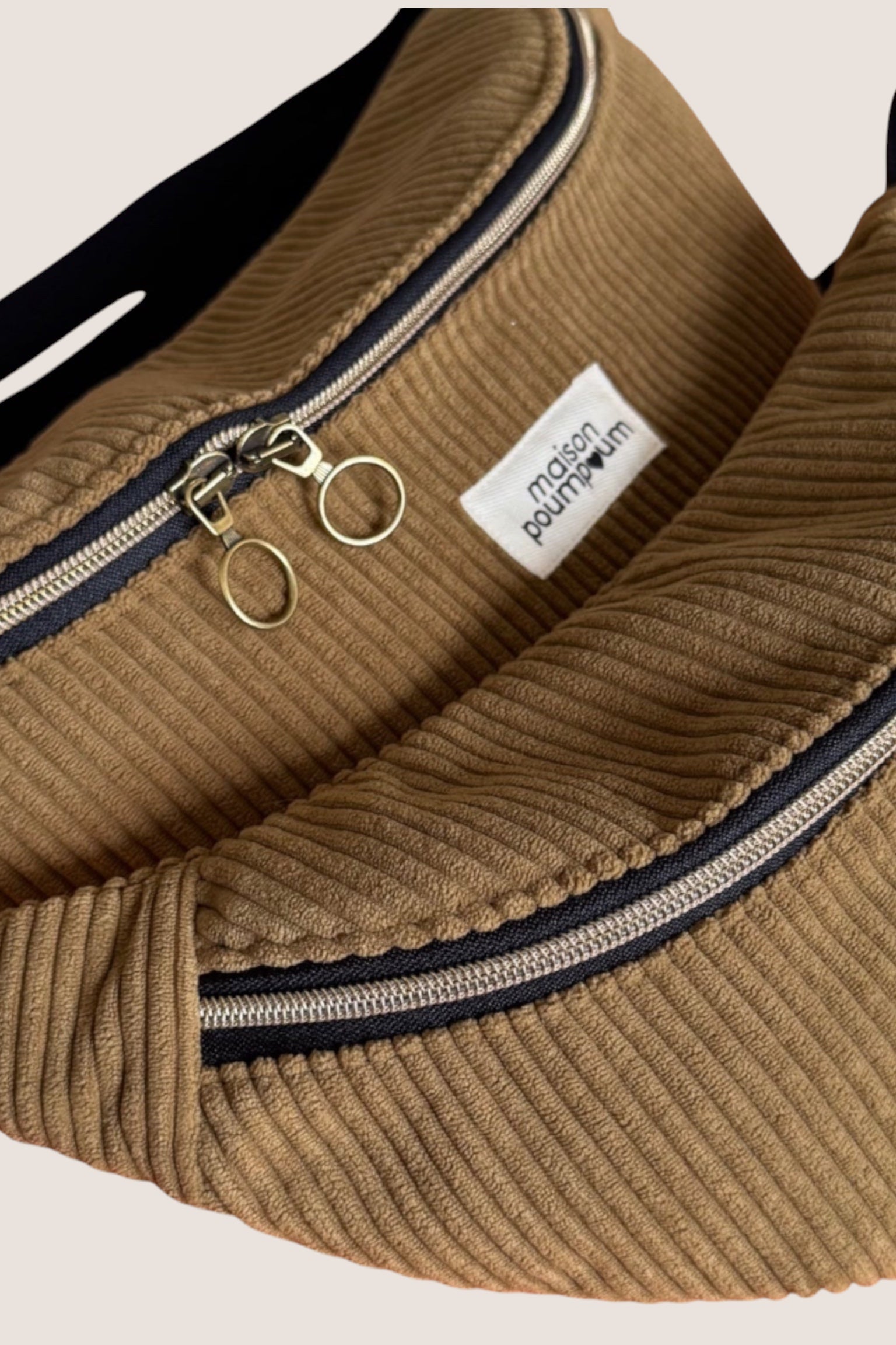 SAC BANANE VELOURS CAMEL MINI MIDI