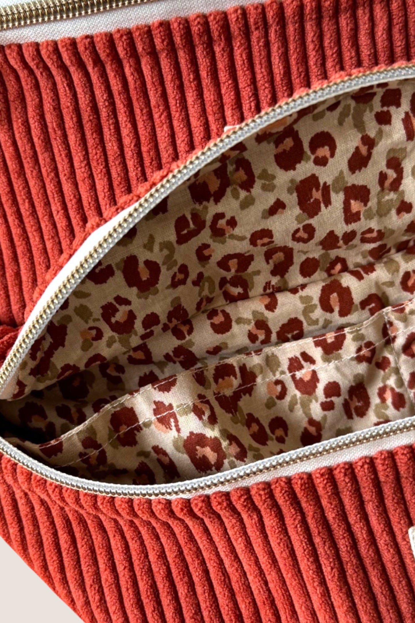 Sac banane velours terracotta – Fait à Lille | Maison PoumPoum