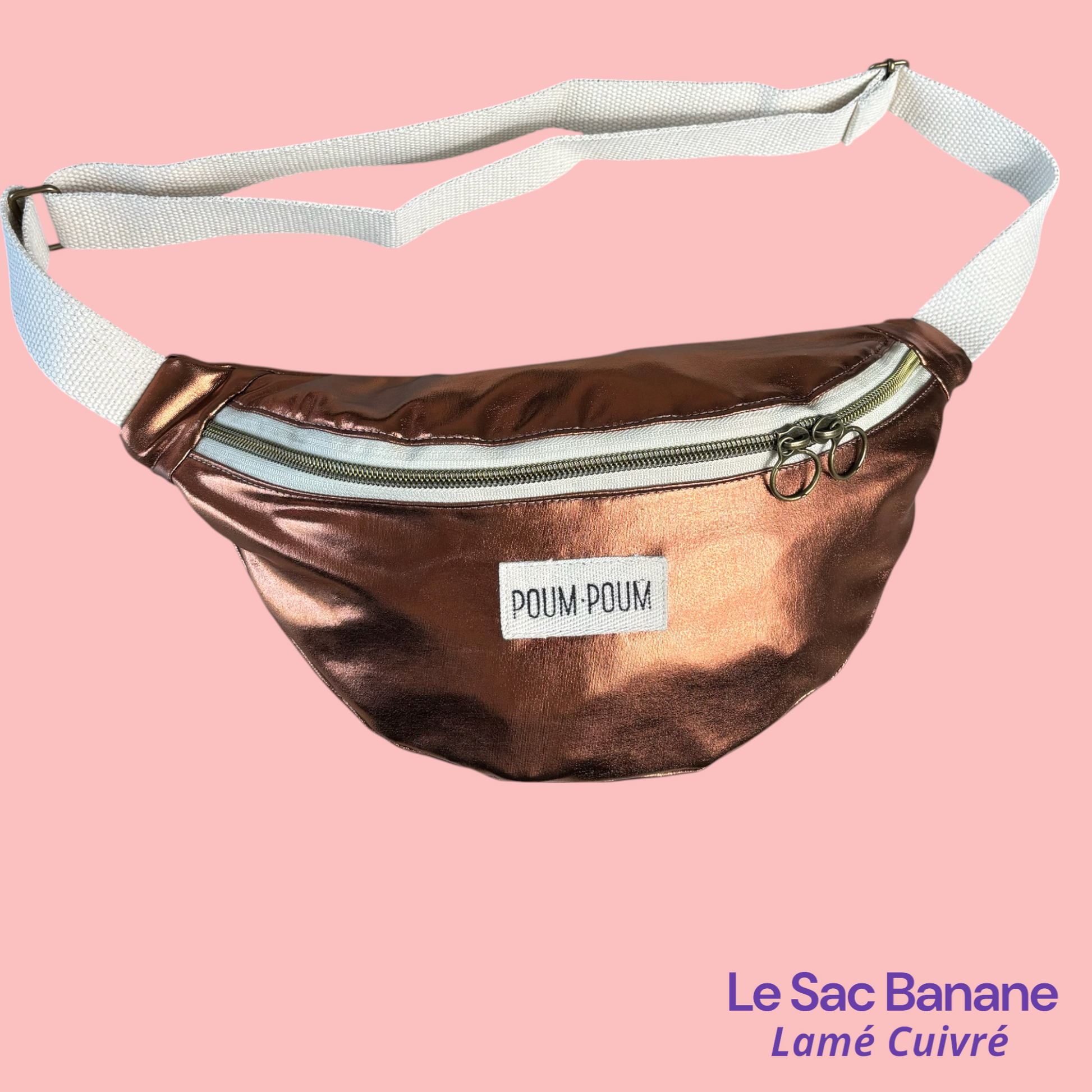 Sac Banane Lamé Cuivré
