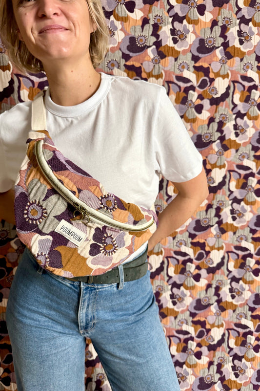 Sac Banane Maxi Fleur Vintage Portée