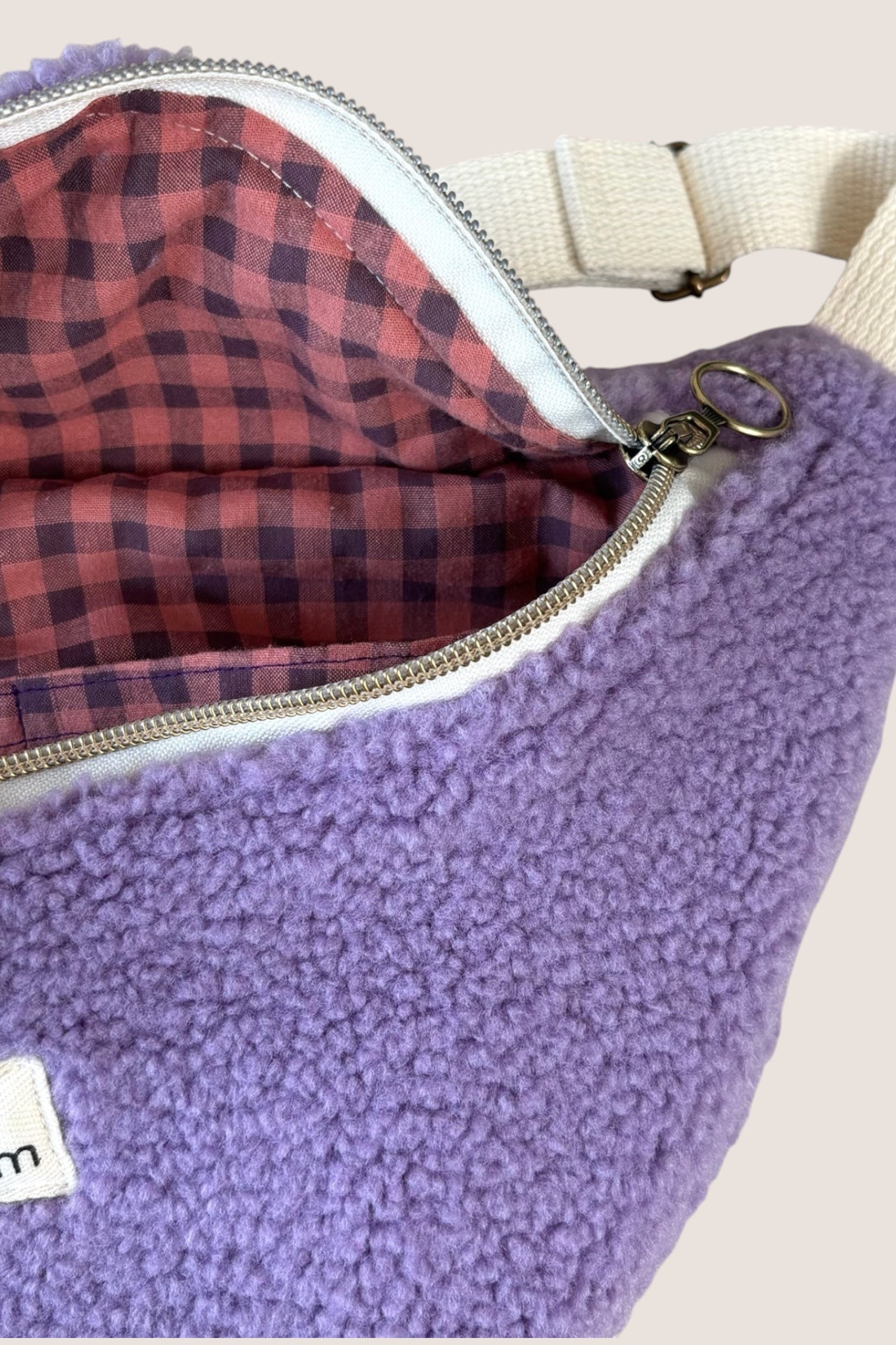 Sac Banane Moumoute Violet zoom interieur