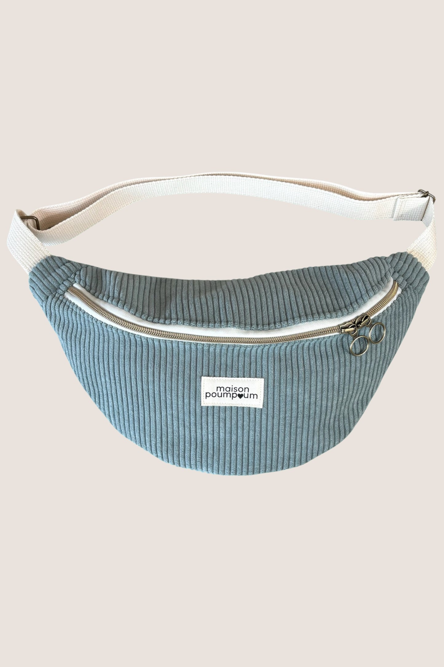 Sac Banane Velours Bleu Ciel