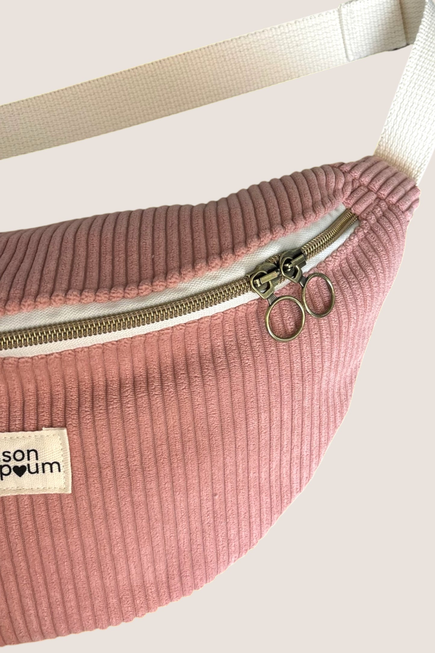 Sac Banane Velours Bois de Rose zoom