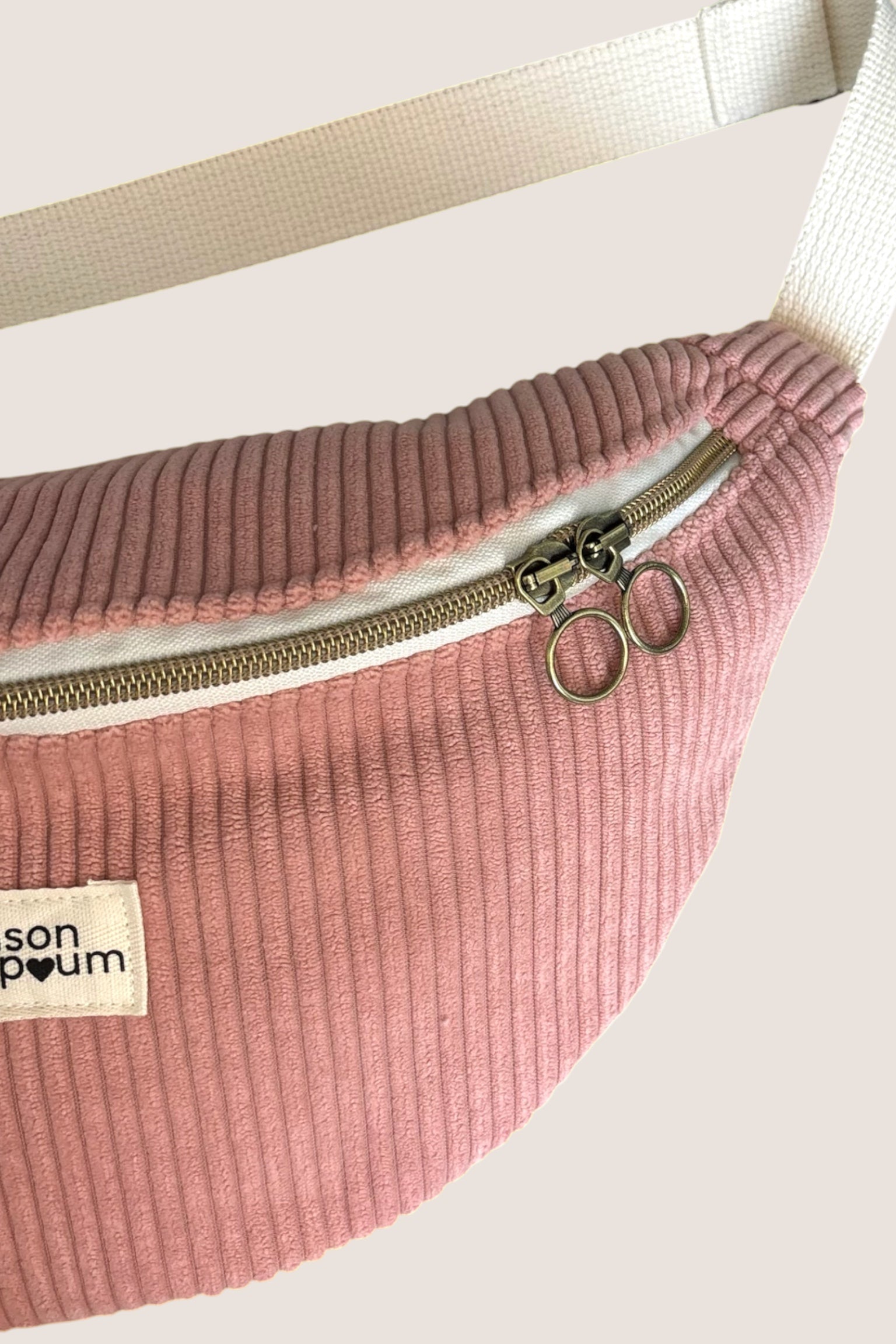 Sac Banane Velours Bois de Rose zoom