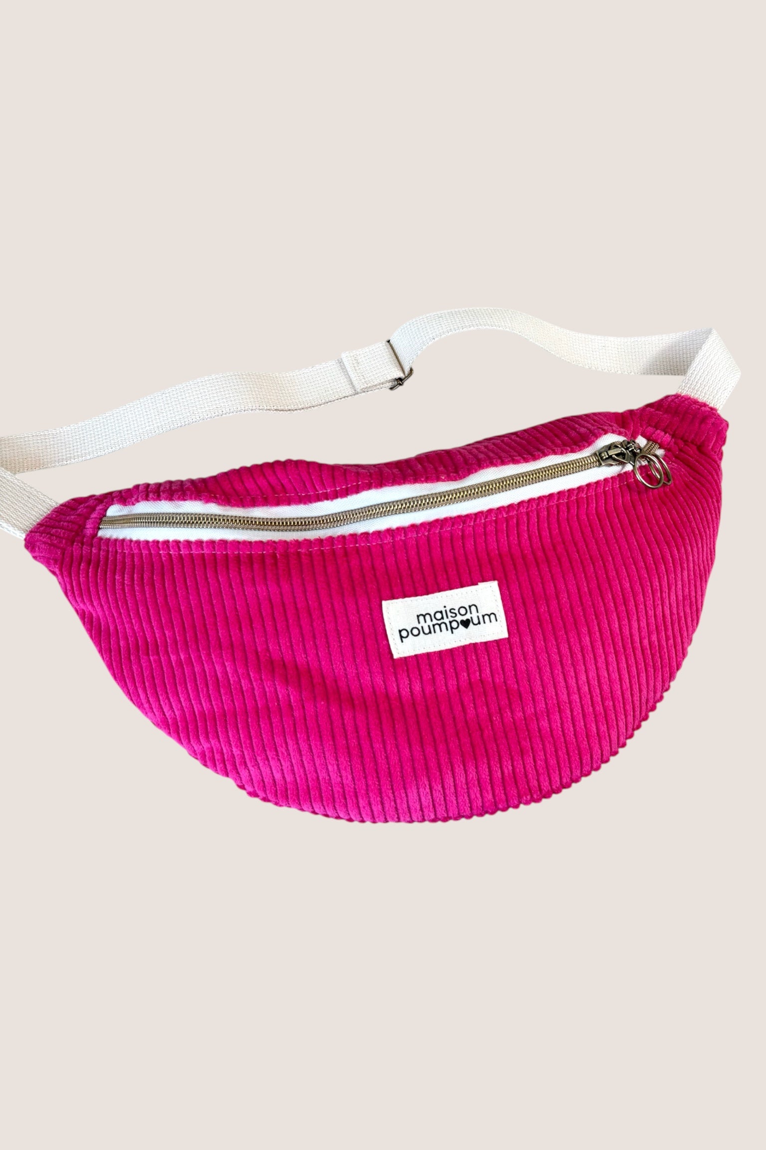 Sac Banane Velours Fuchsia