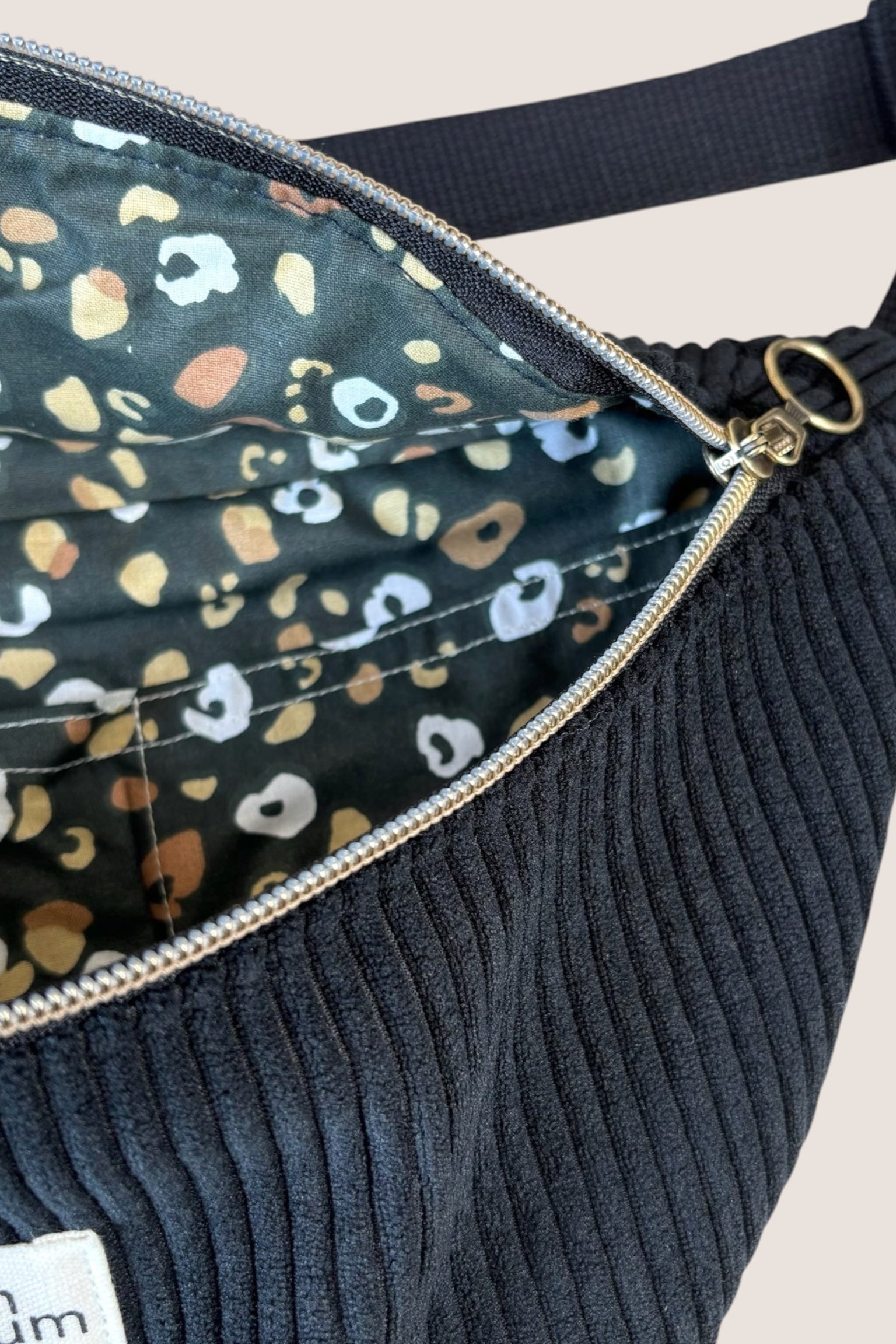 Sac Banane Velours Noir-Leo