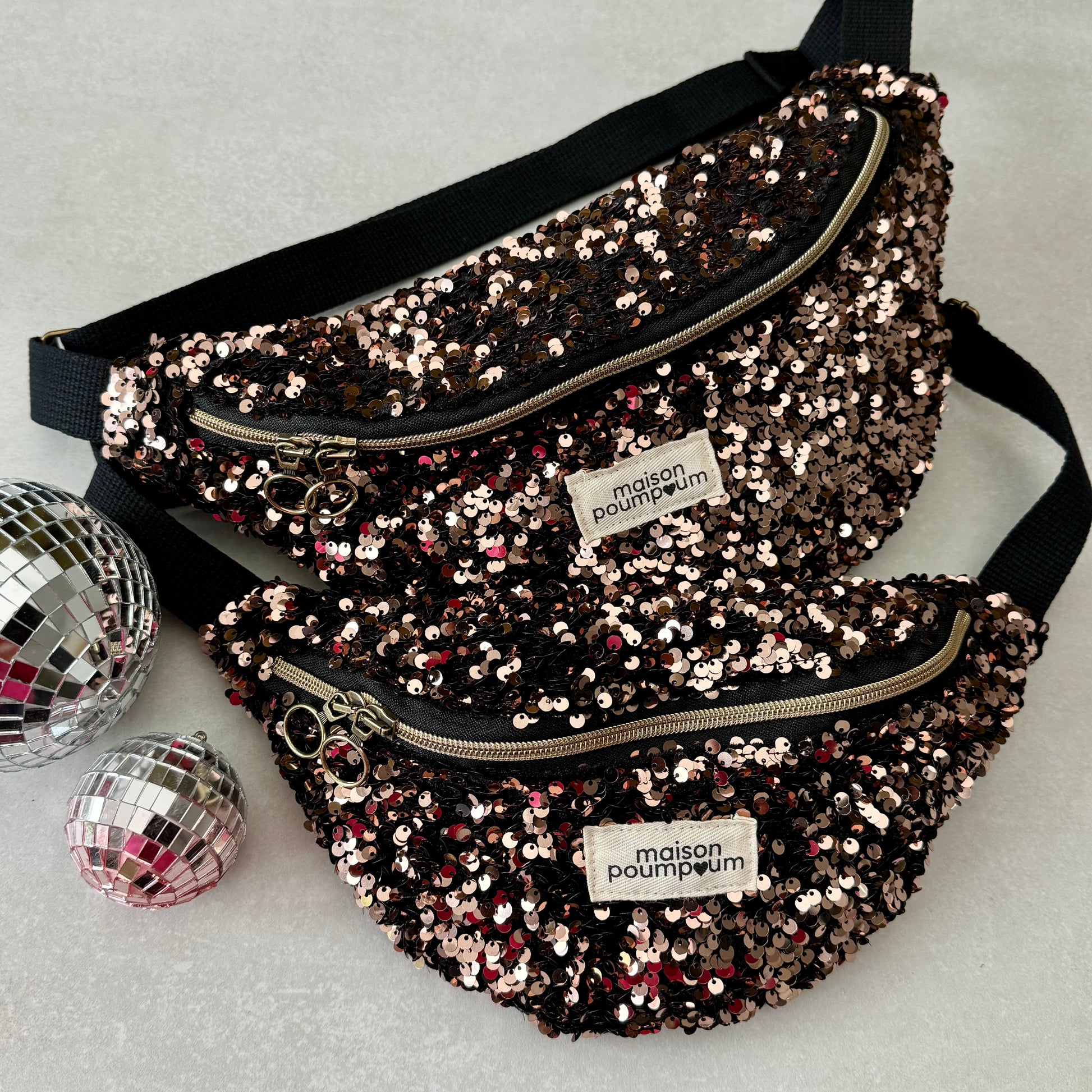 Sac banane sequin cuivré produit