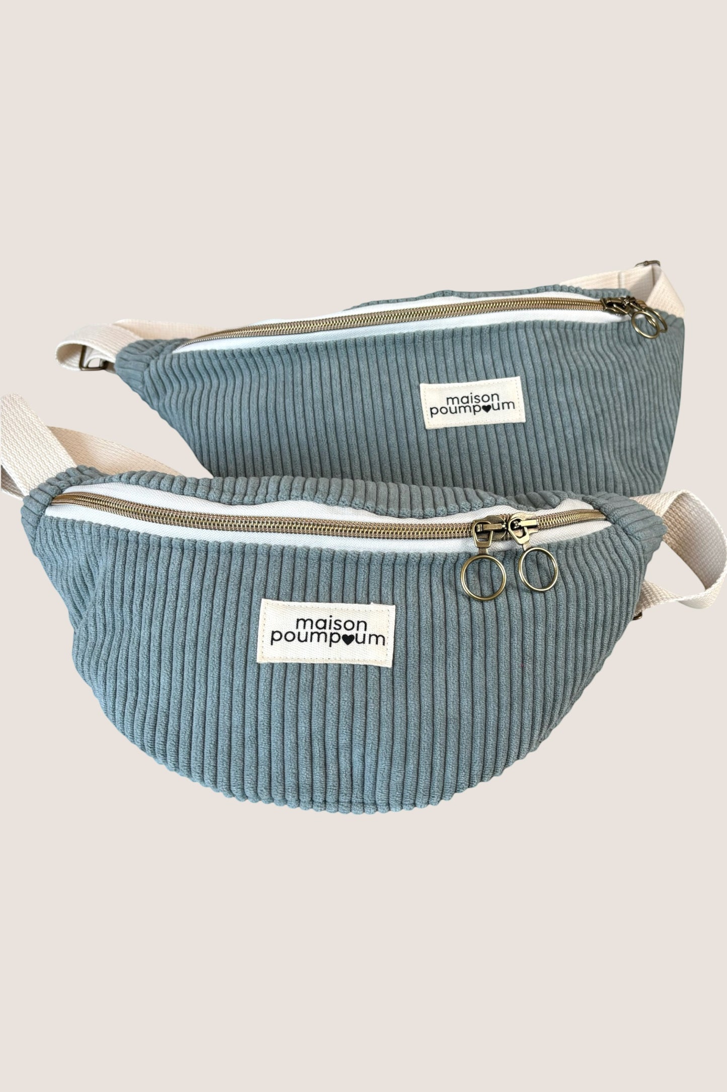 Sacs Banane Velours Bleu Ciel