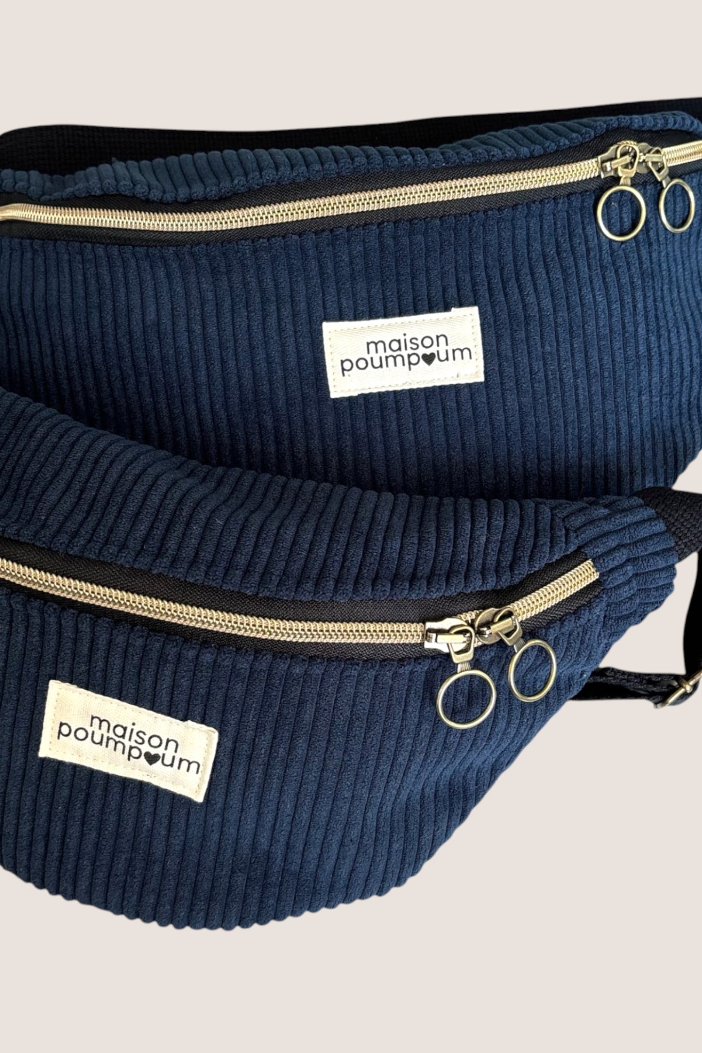 Sacs Banane Velours Bleu Marine