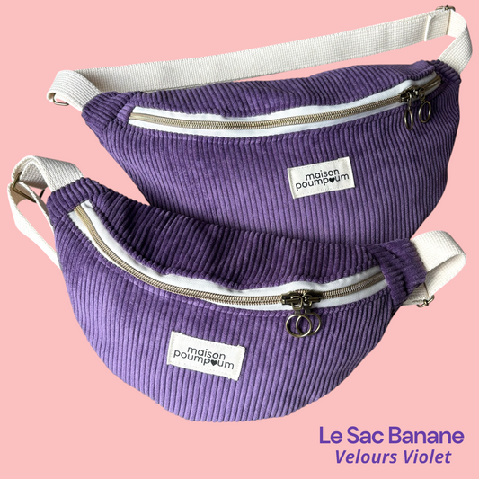 Sacs Banane Velours Violet