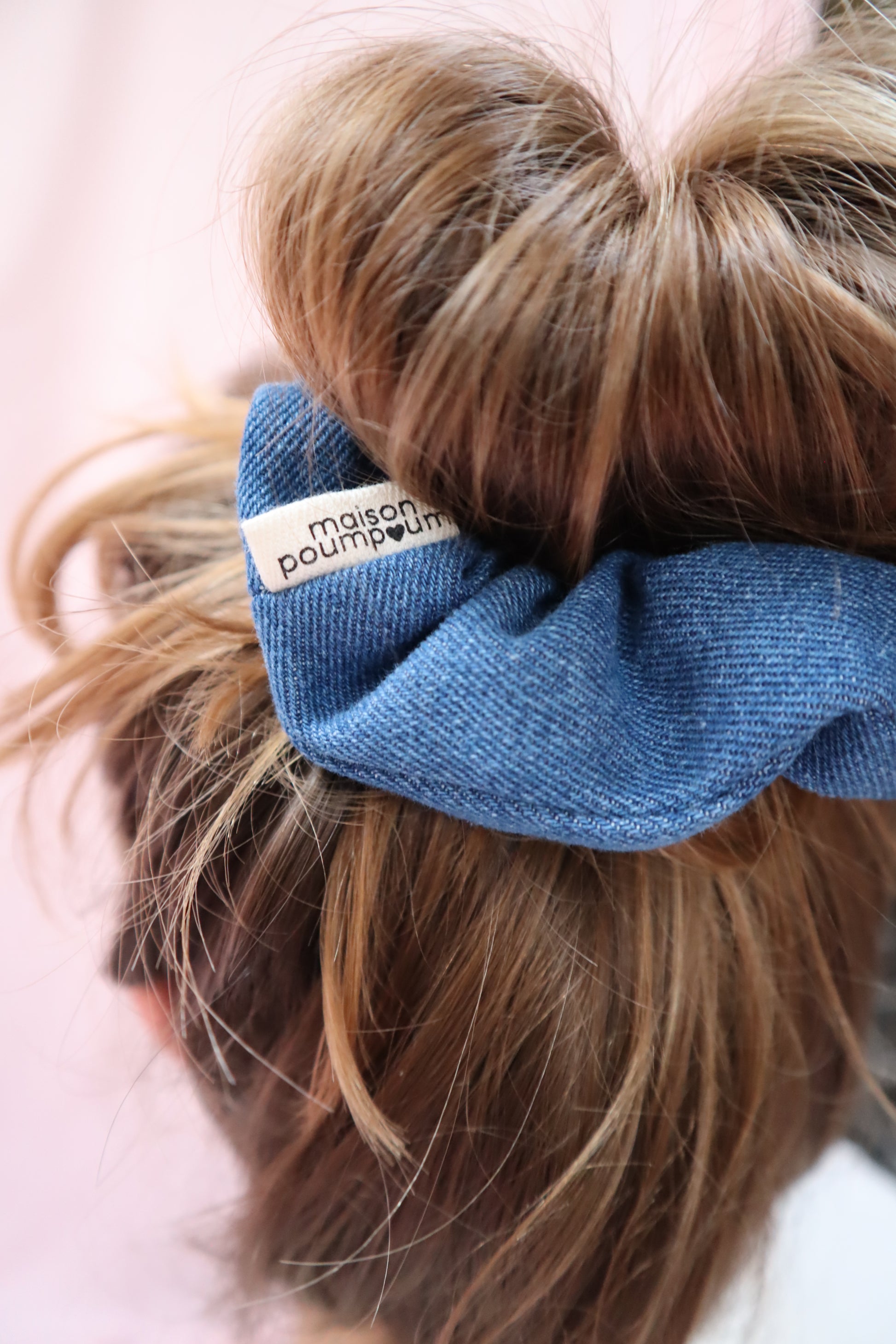 chouchou jean brut chignon