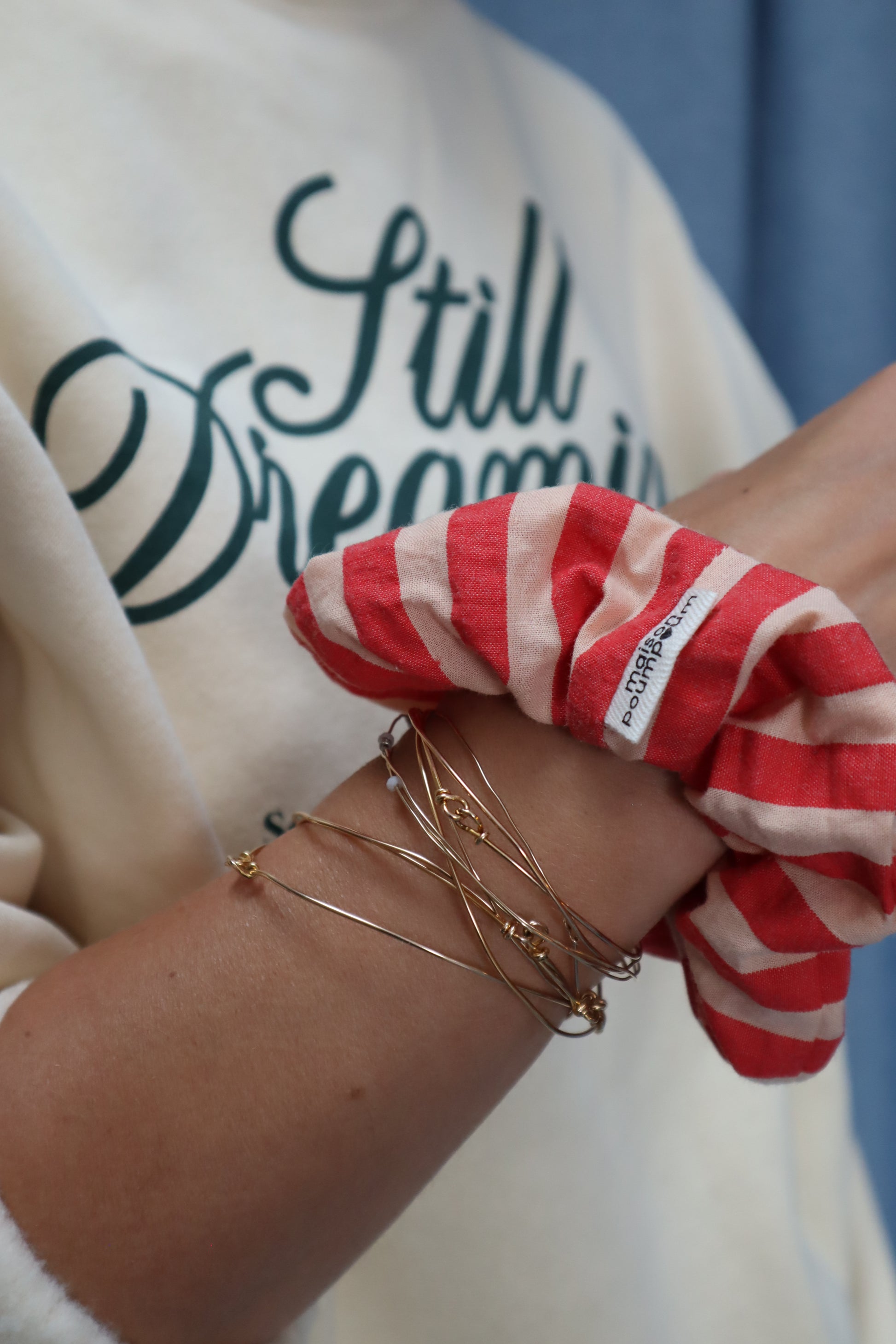 chouchou_rayure_rouge poignée