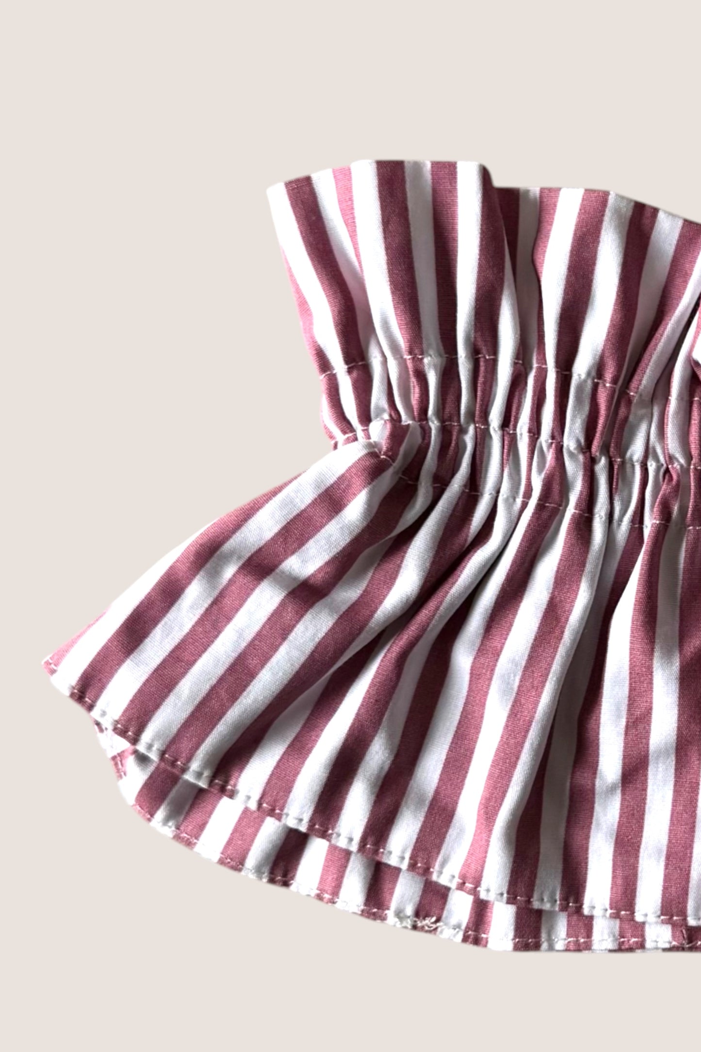 Le col amovible - Rayure bordeaux