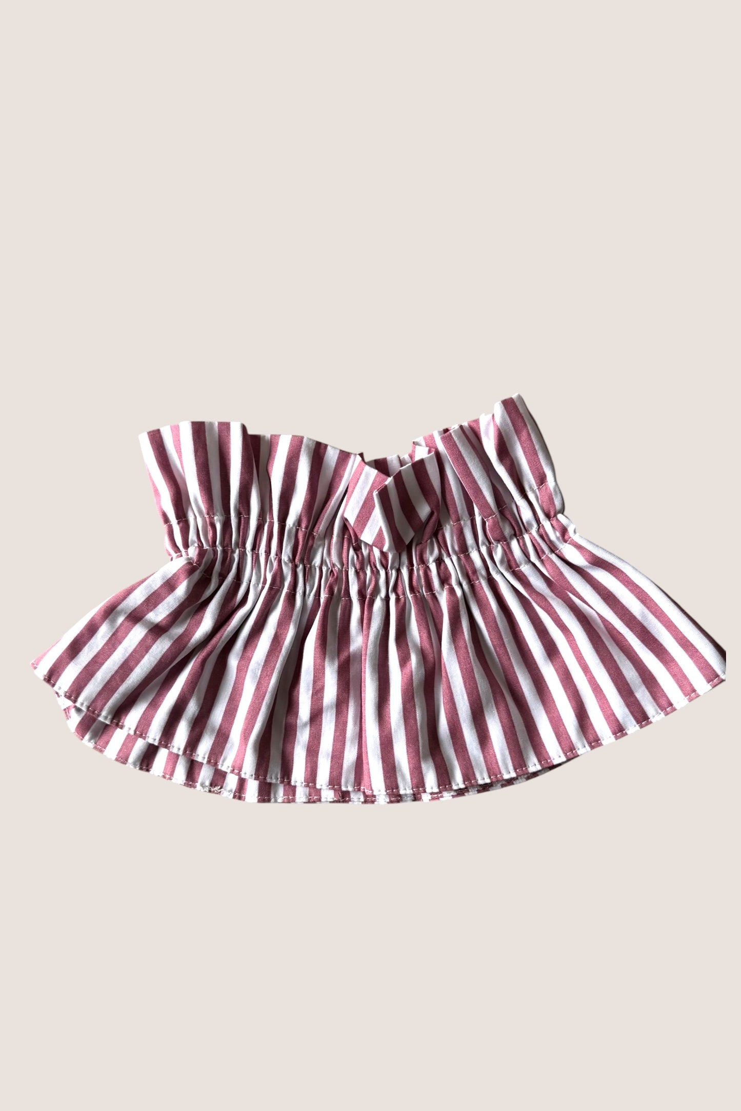 Le col amovible - Rayure bordeaux