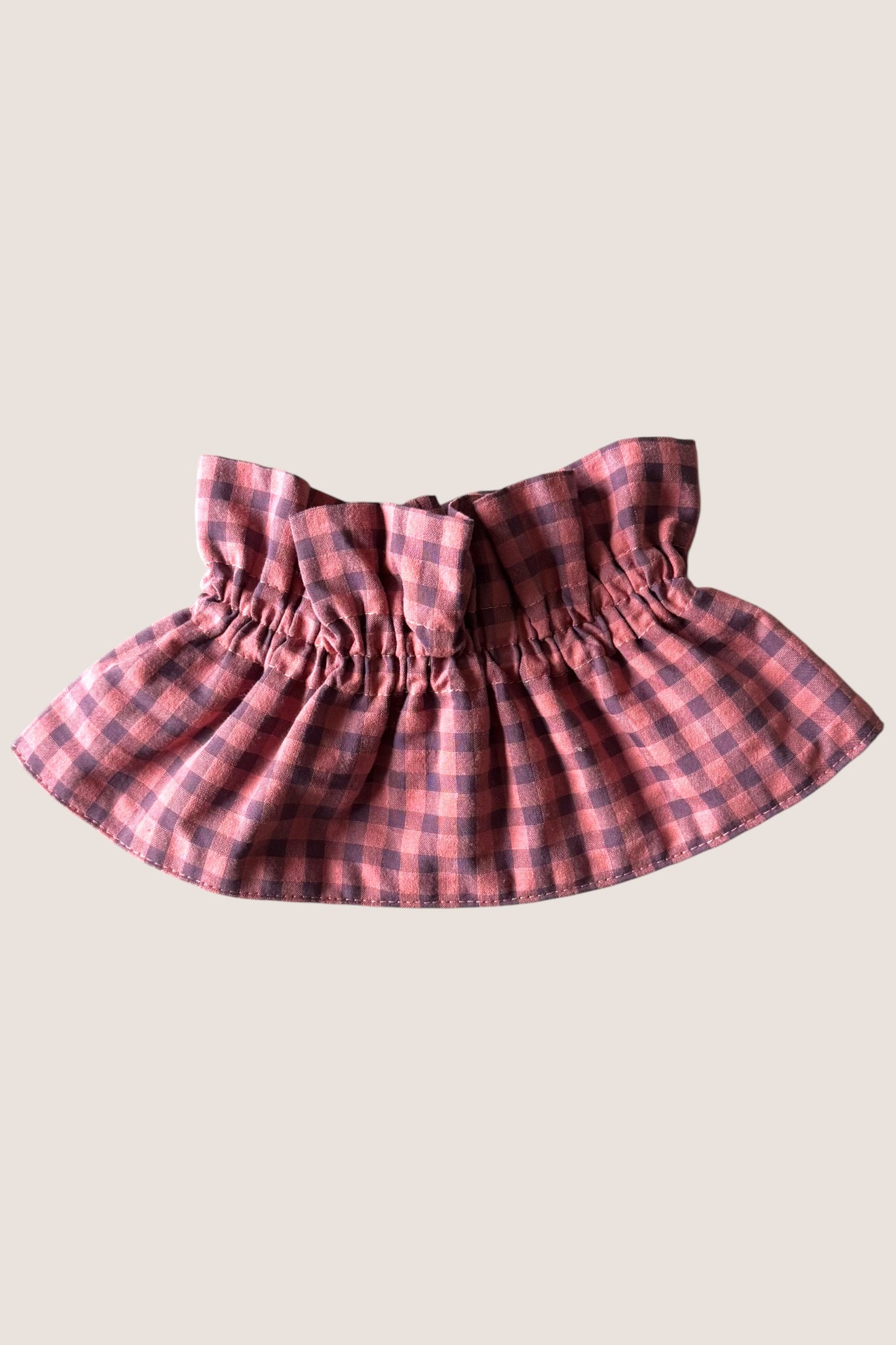 Le col amovible - Vichy rose & violet