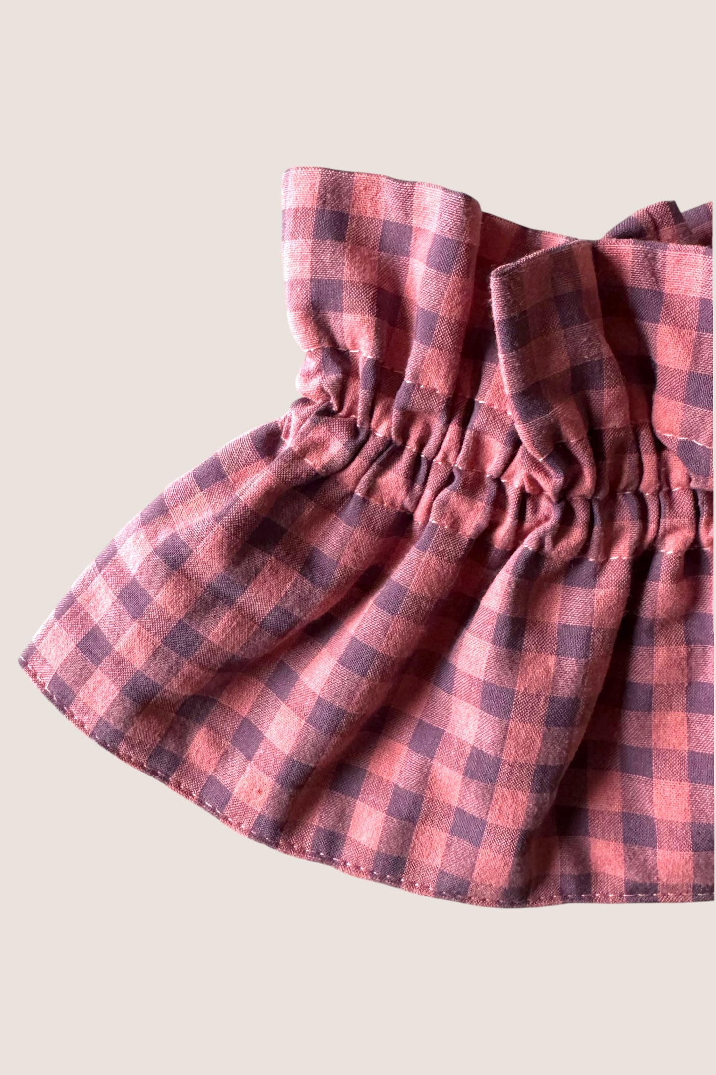 Le col amovible - Vichy rose & violet