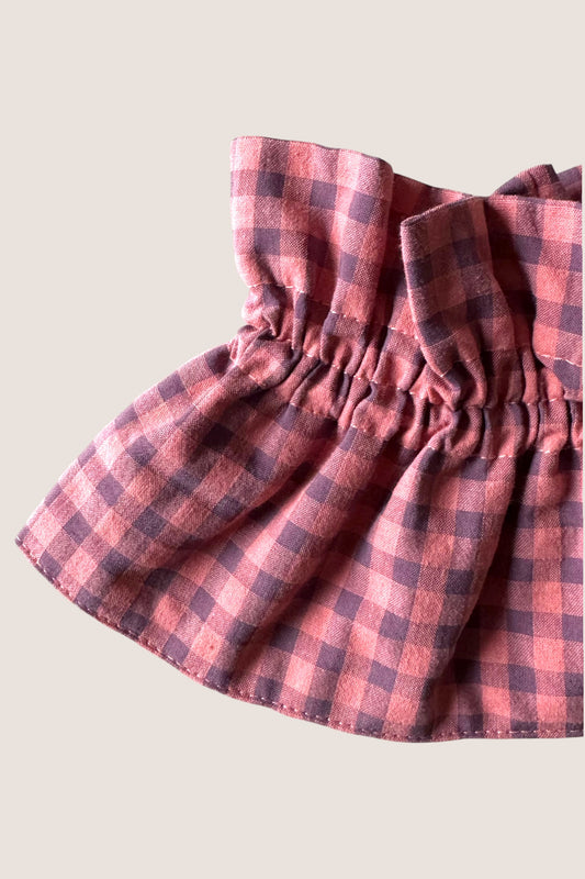 Le col amovible - Vichy rose & violet