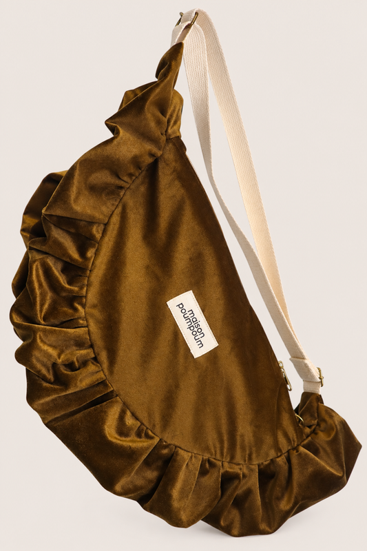 Sac Demi Lune - Velours bronze