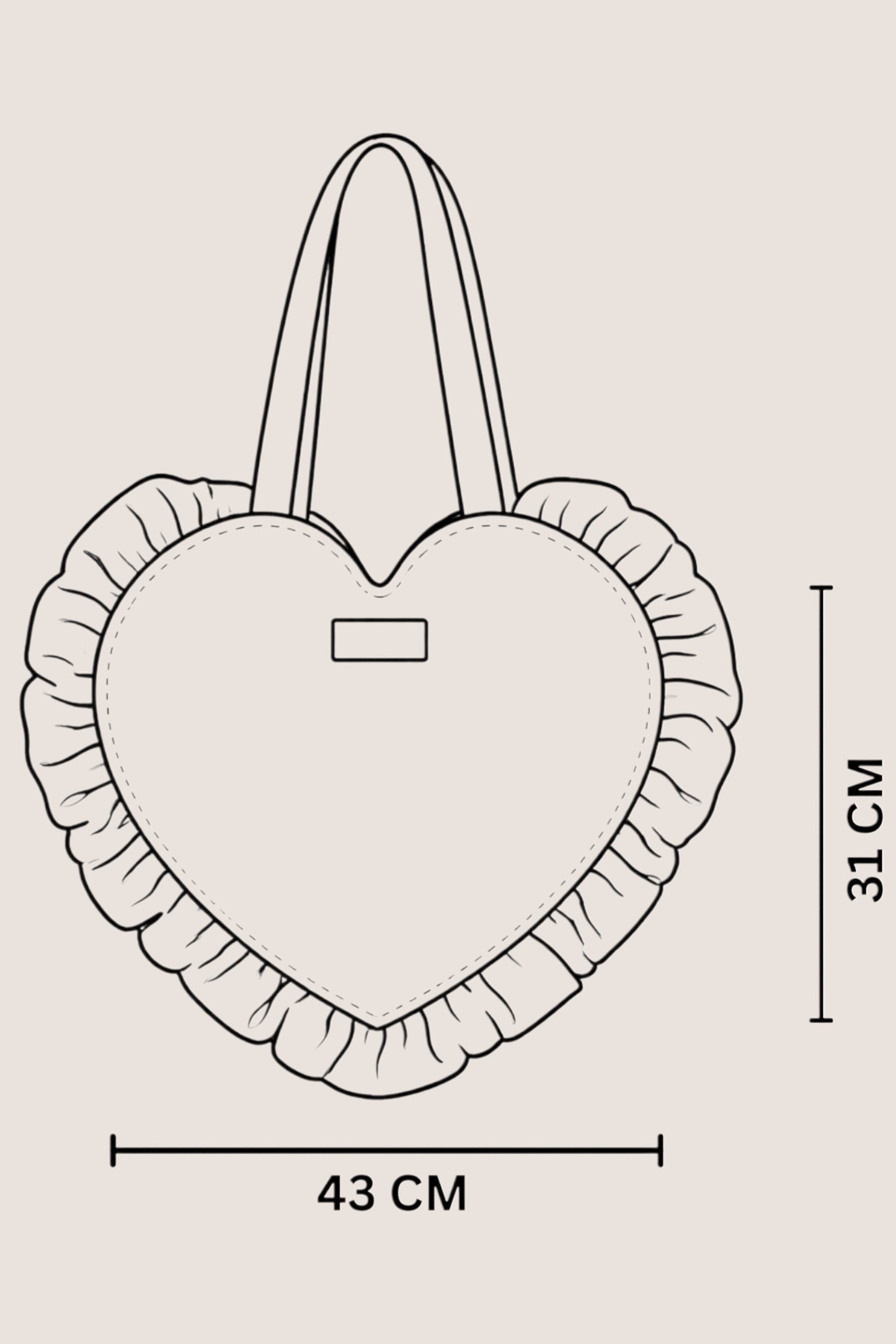 Totebag coeur - Bandana kaki