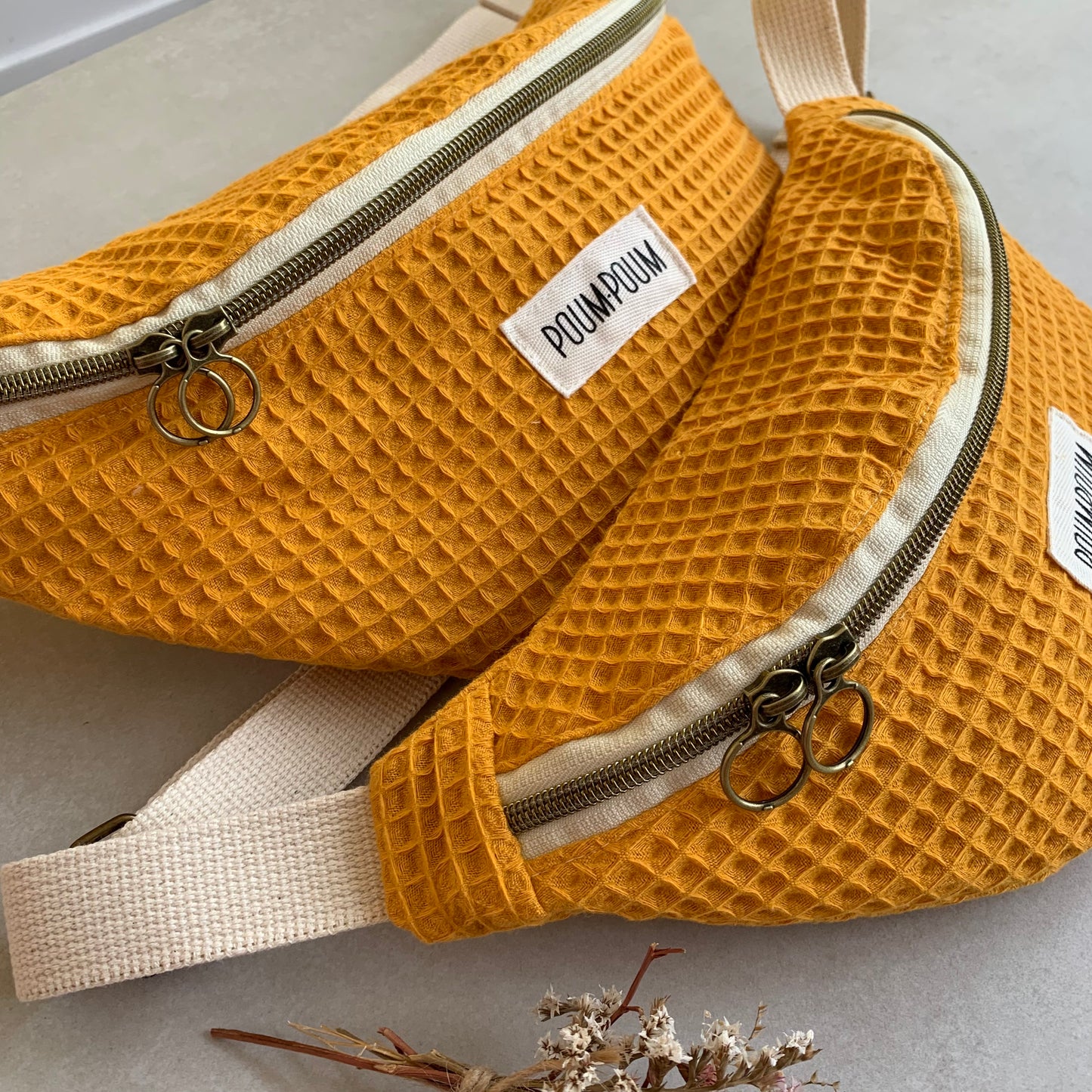 Sac banane - Nid d’abeille jaune