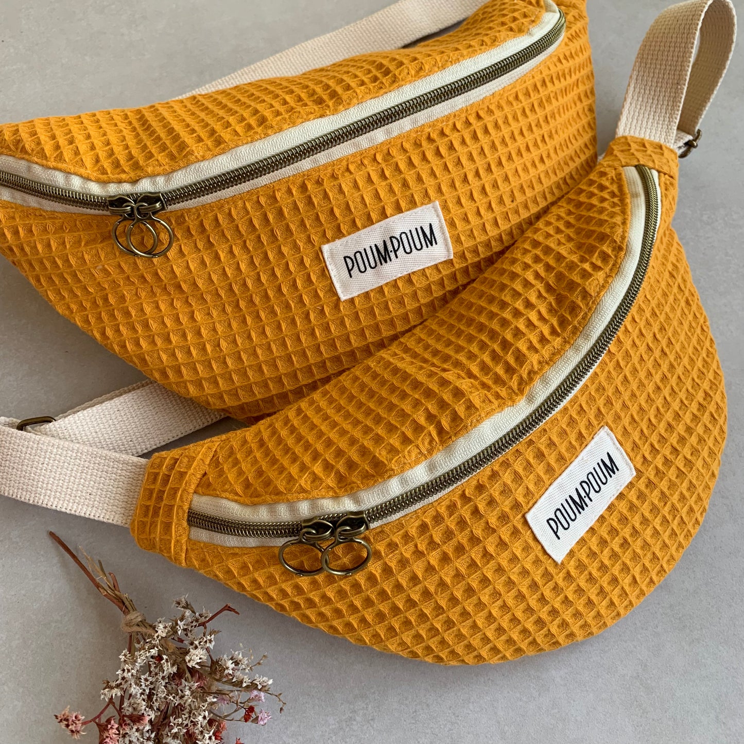 Sac banane - Nid d’abeille jaune