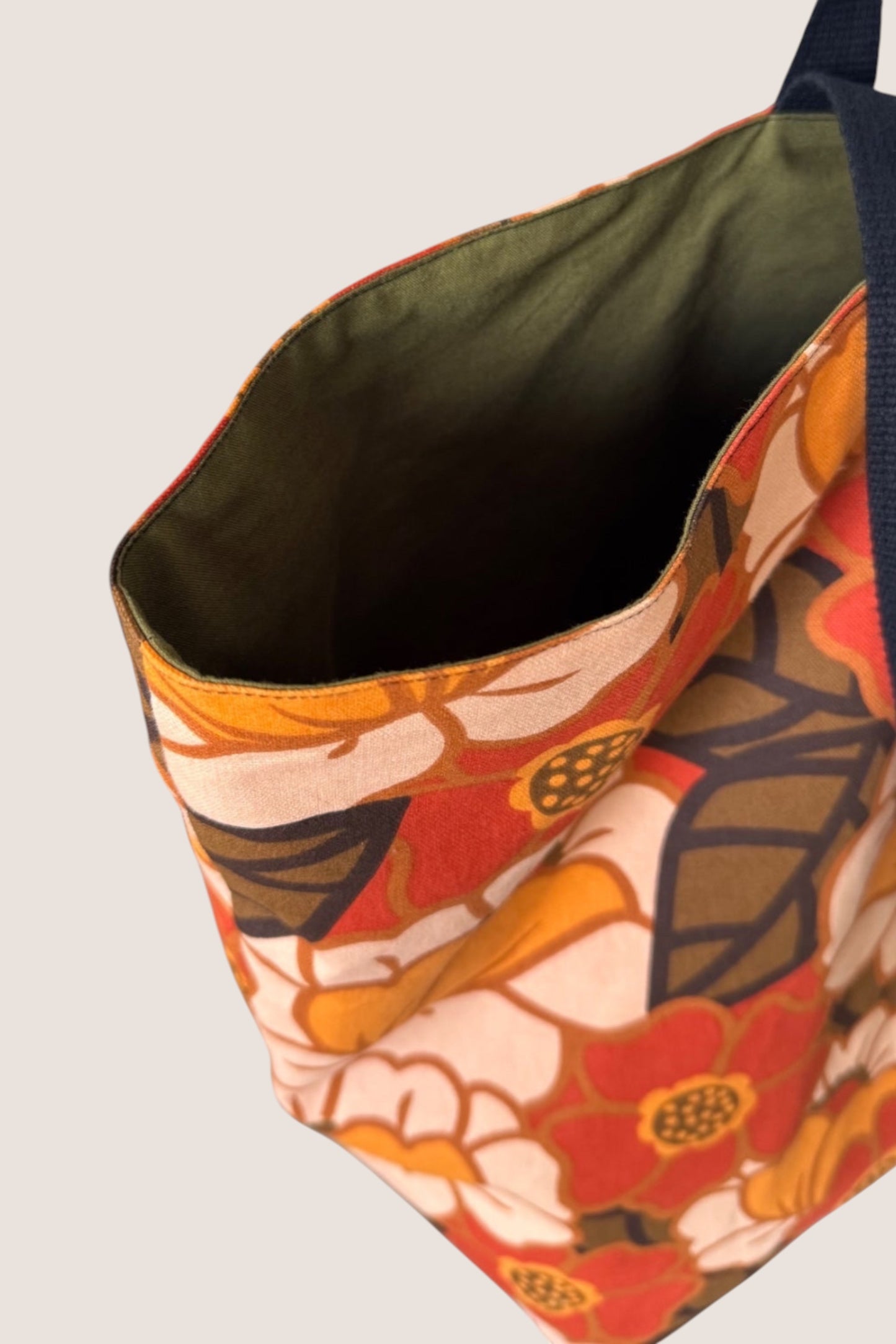 Maxi Totebag - Coton fleuri 70's