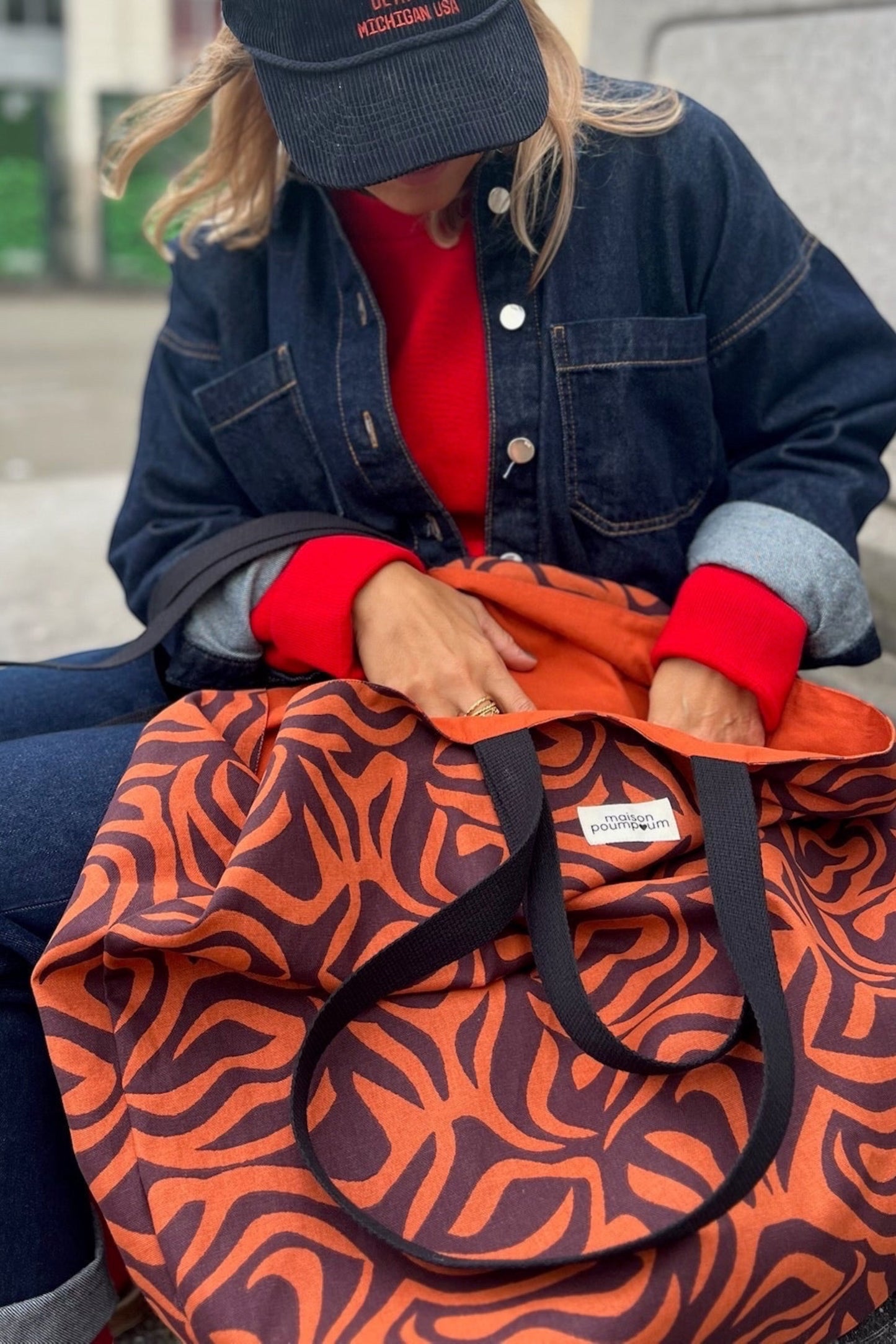 Maxi Totebag - Rétro psychédélique