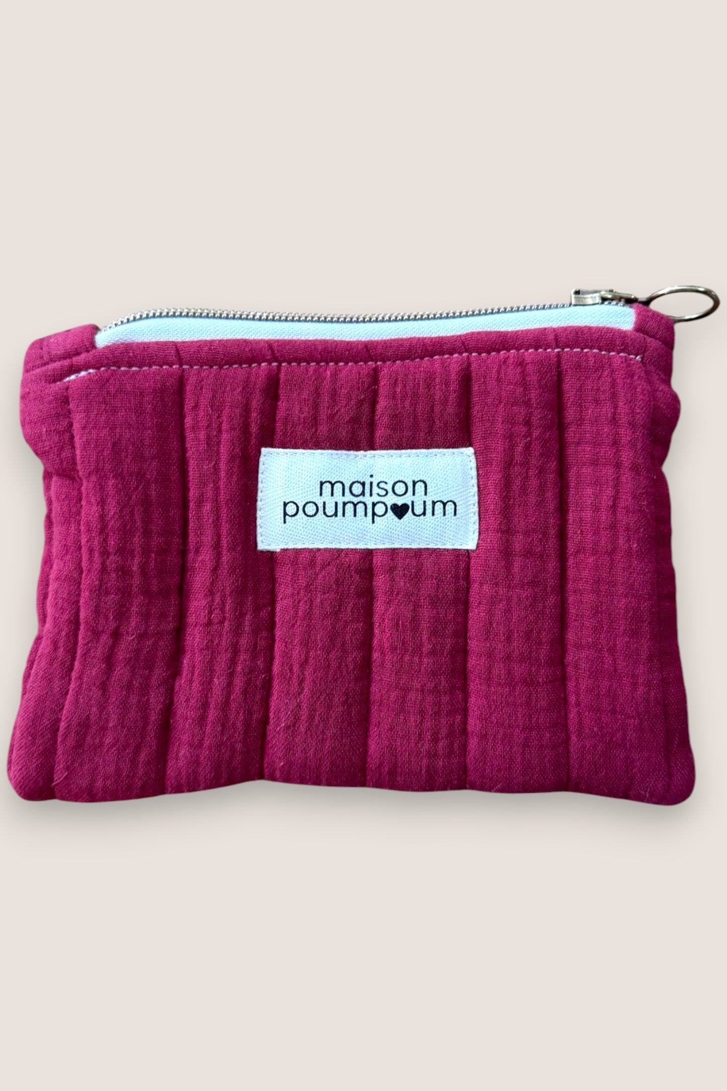 Pochette S - Gaze coton matelassé - Bordeaux