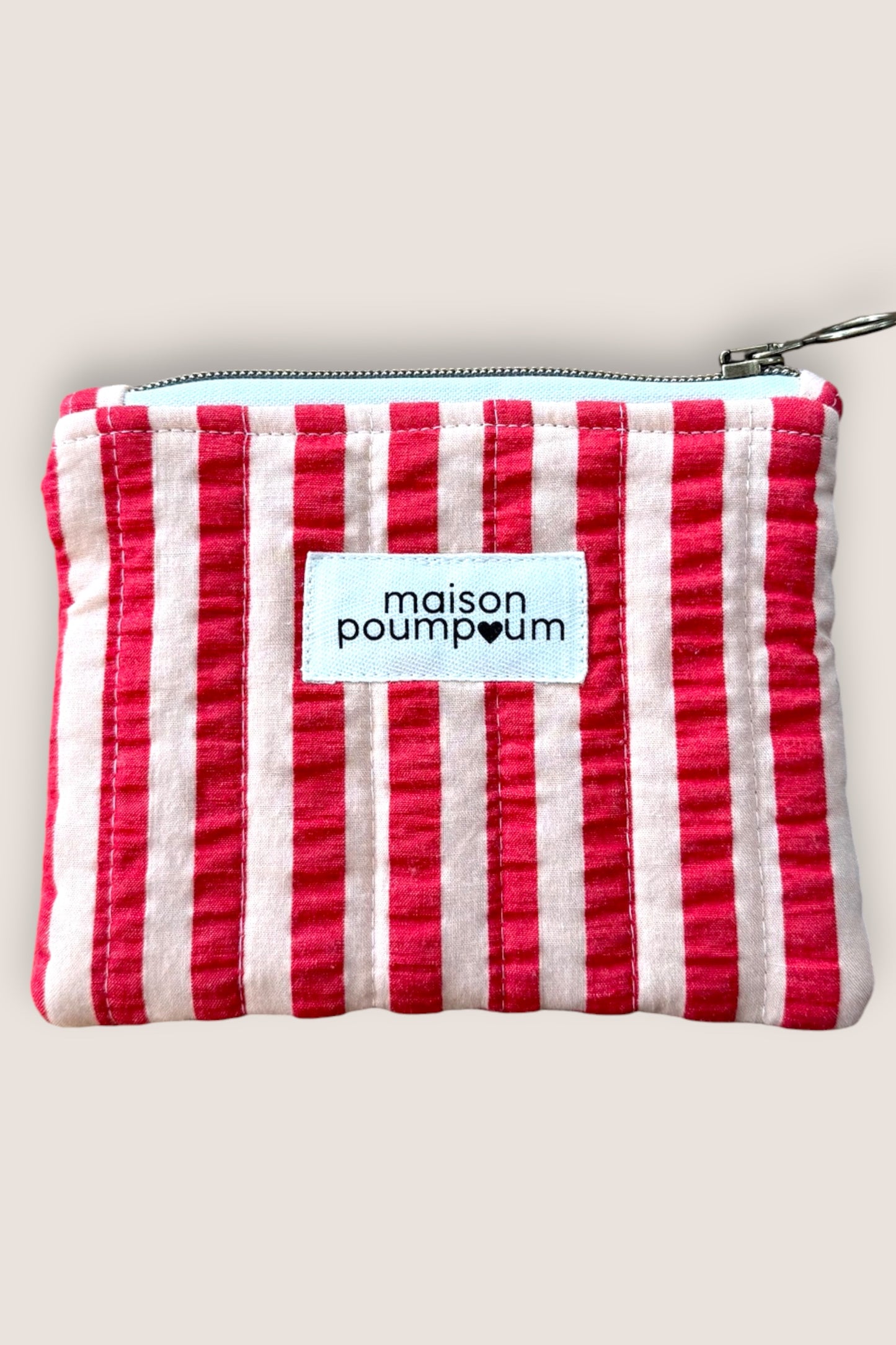 pochette rayure rouge