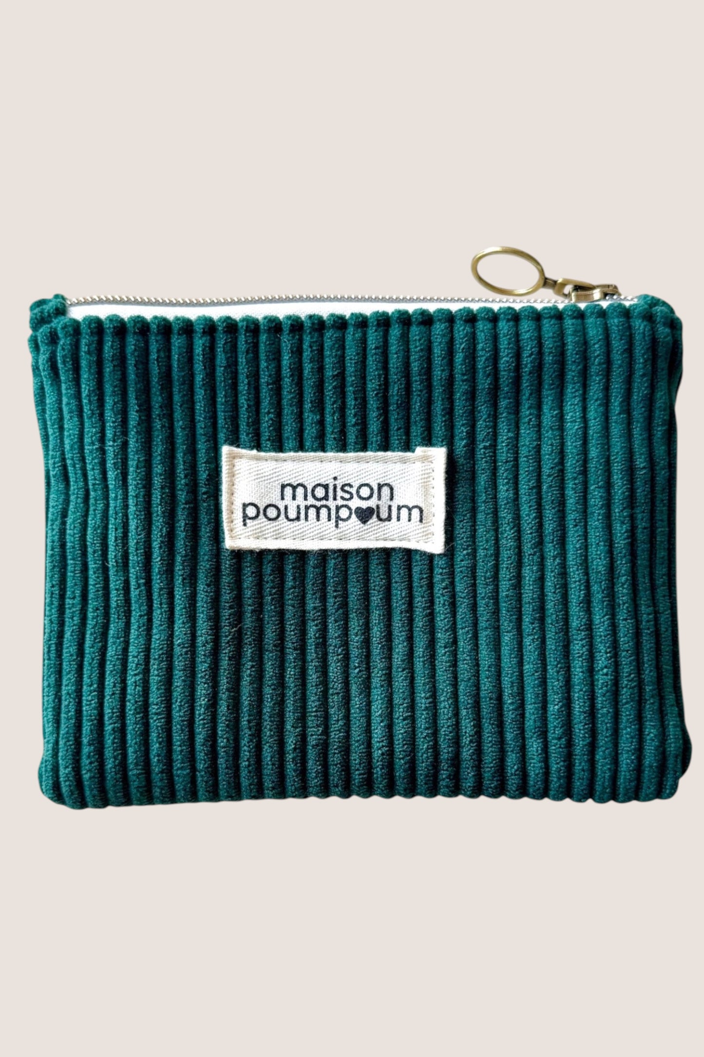 pochette velours sapin - maison poumpoum